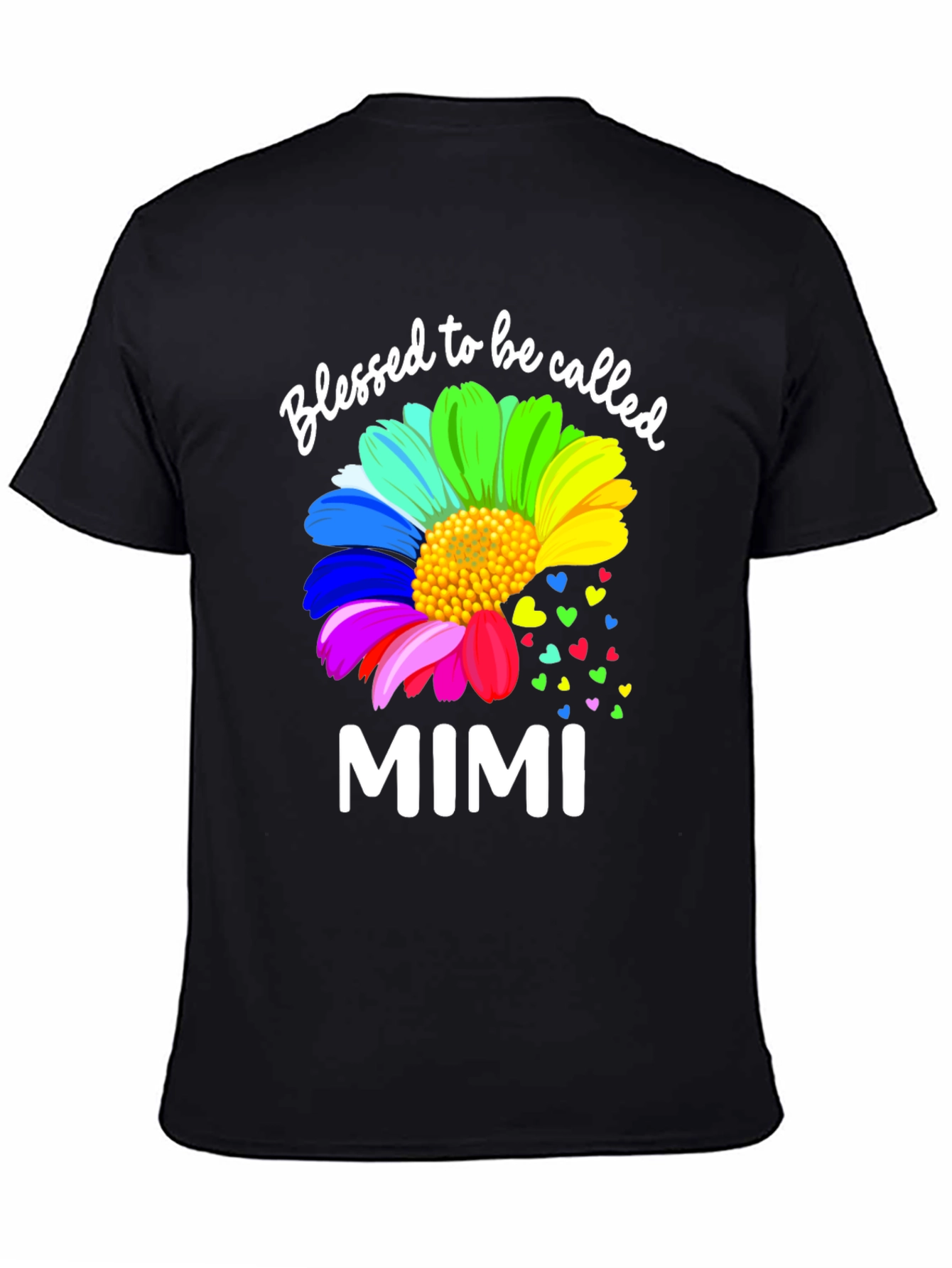 Blessed to Be Called Mimi Rainbow Flower T-Shirt