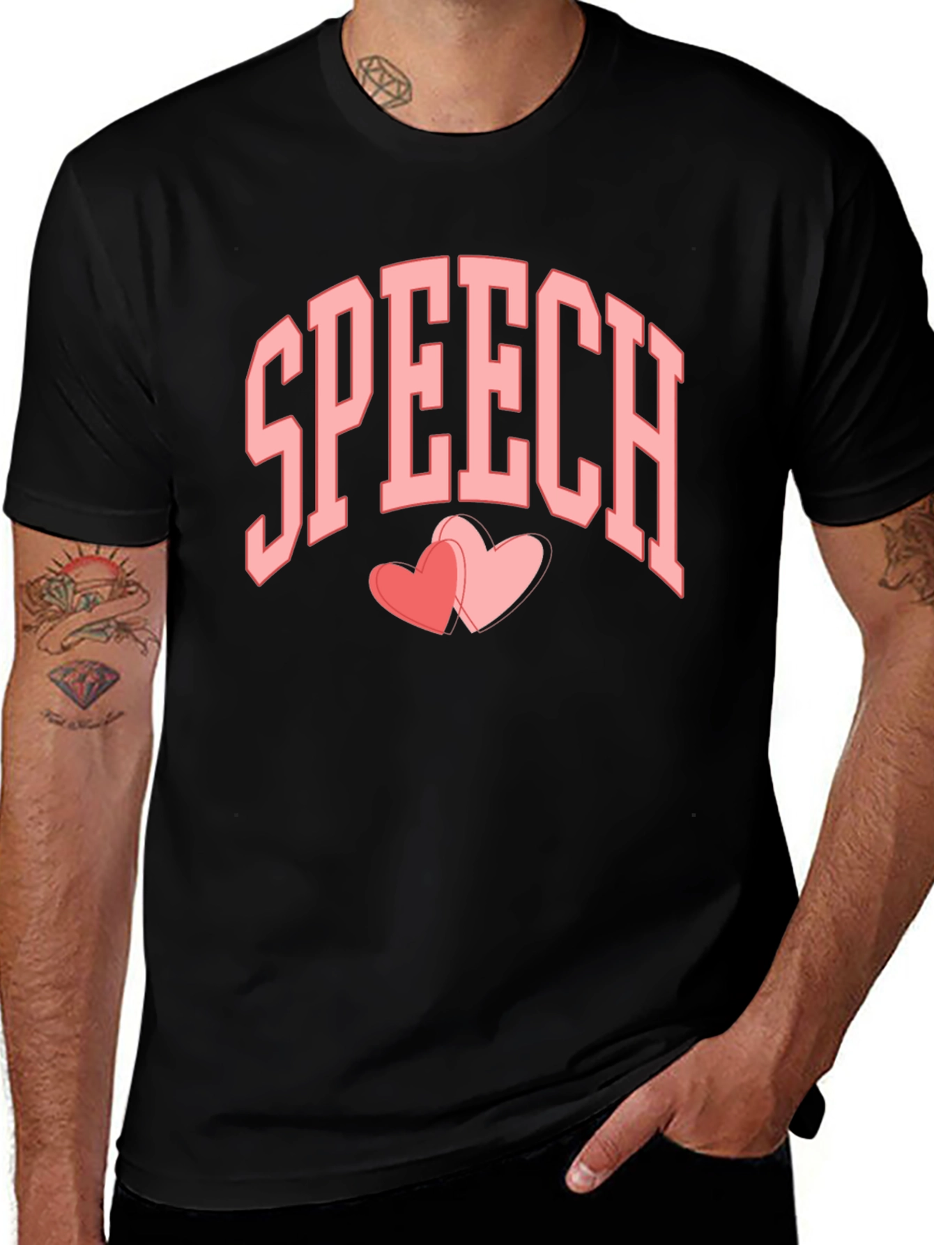 Speech Hearts Graphic Tee