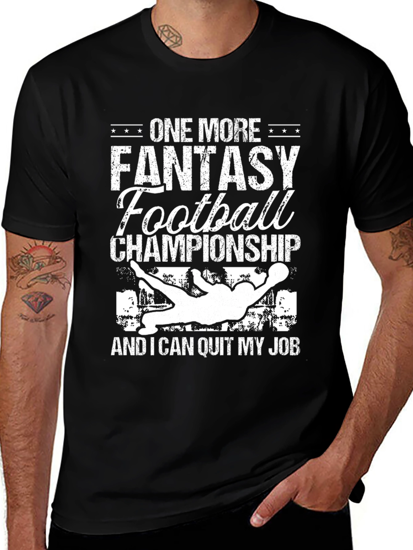 Fantasy Football Championship T-Shirt - Quit My Job