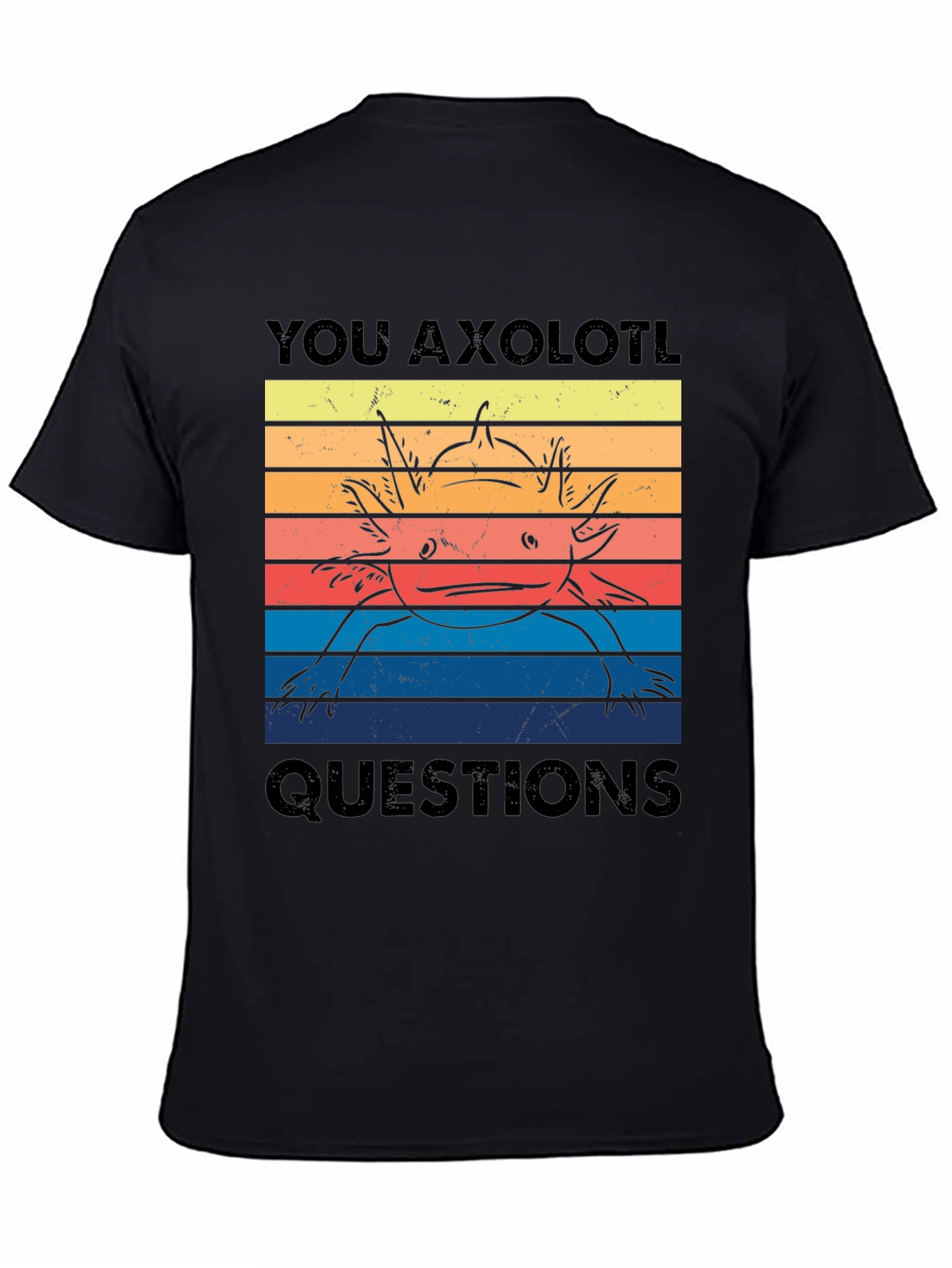 Axolotl Questions Graphic Tee - Unisex Black T-Shirt