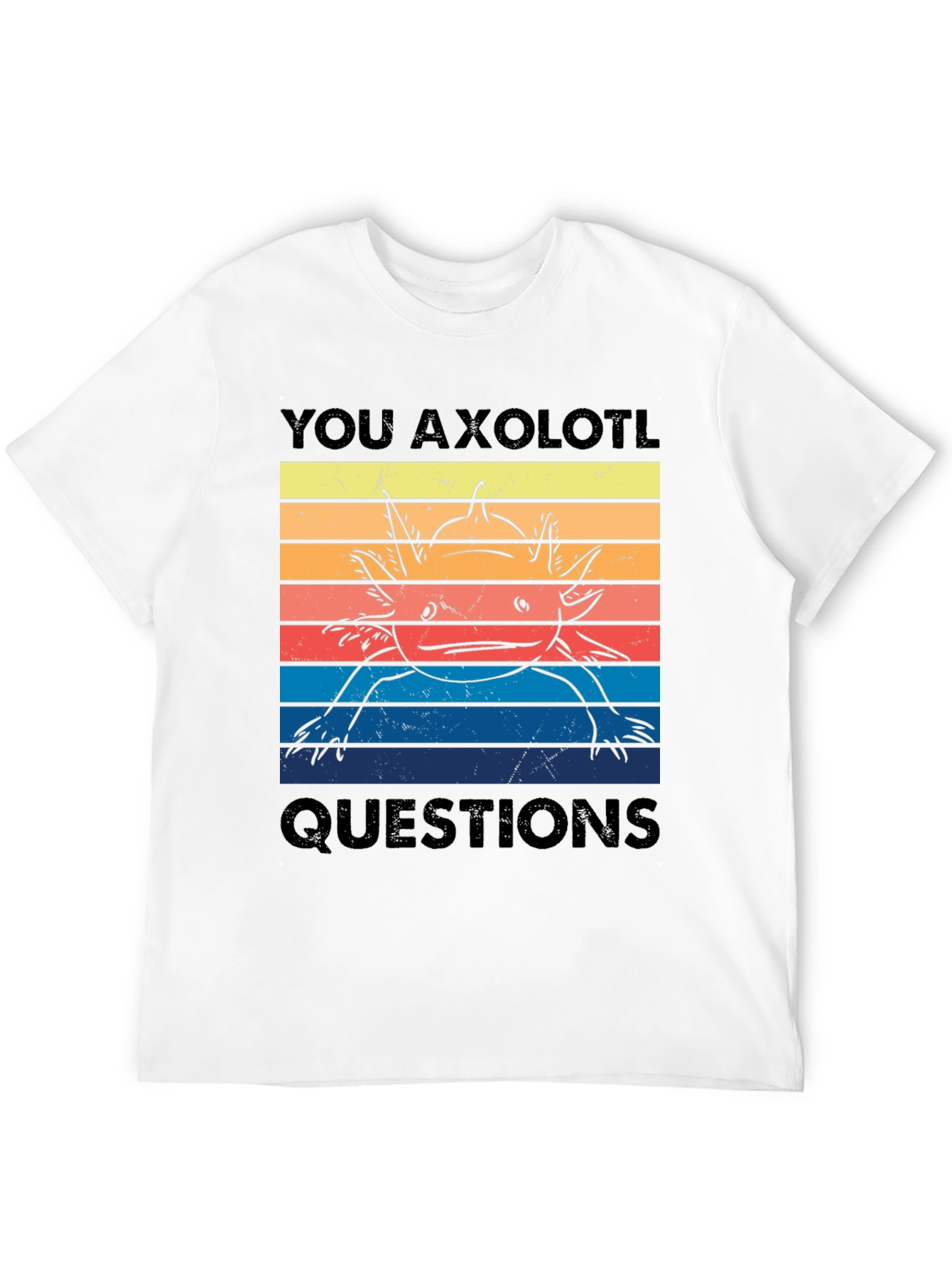 Axolotl Questions Graphic Tee - Unisex Black T-Shirt