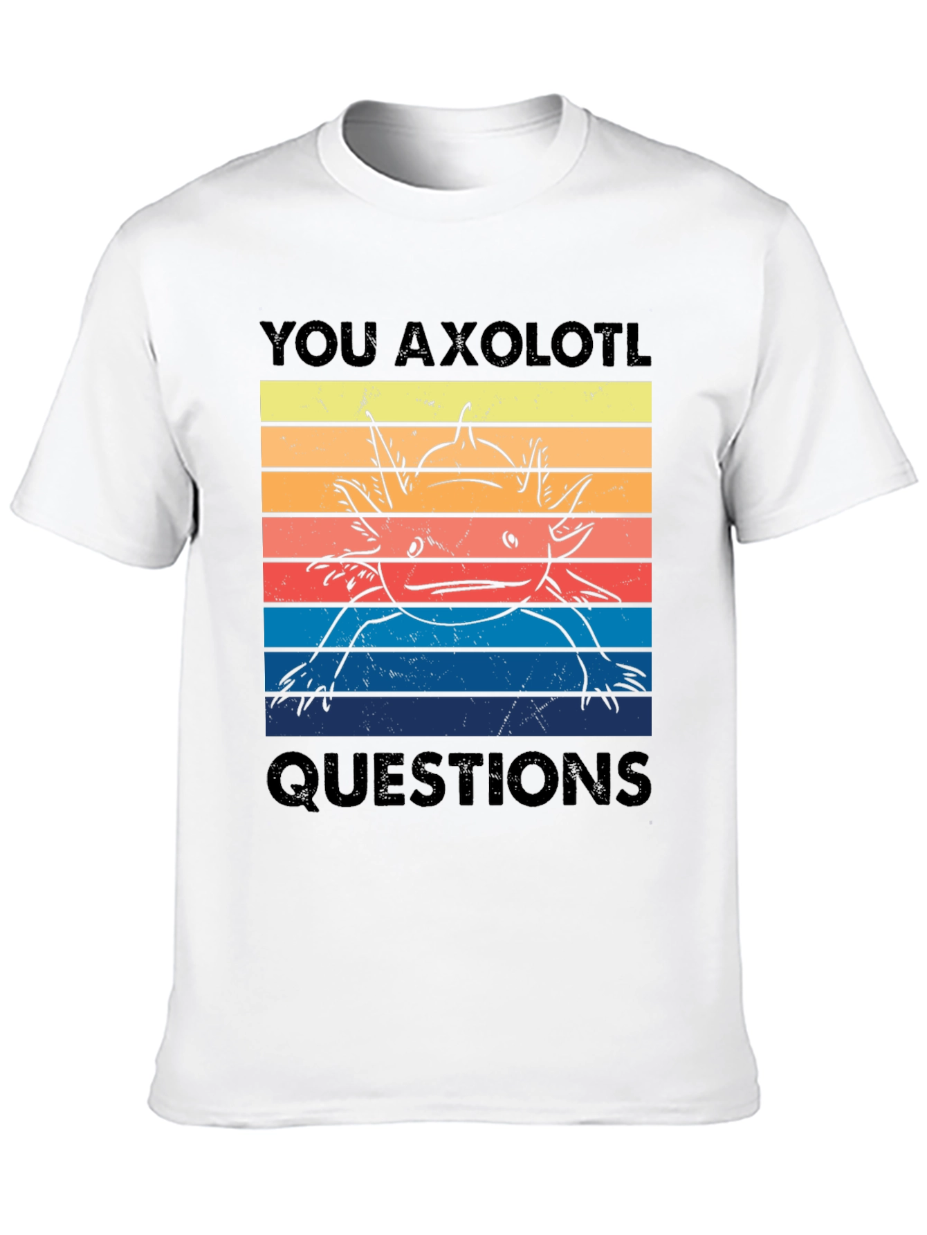 Axolotl Questions Graphic Tee - Unisex Black T-Shirt