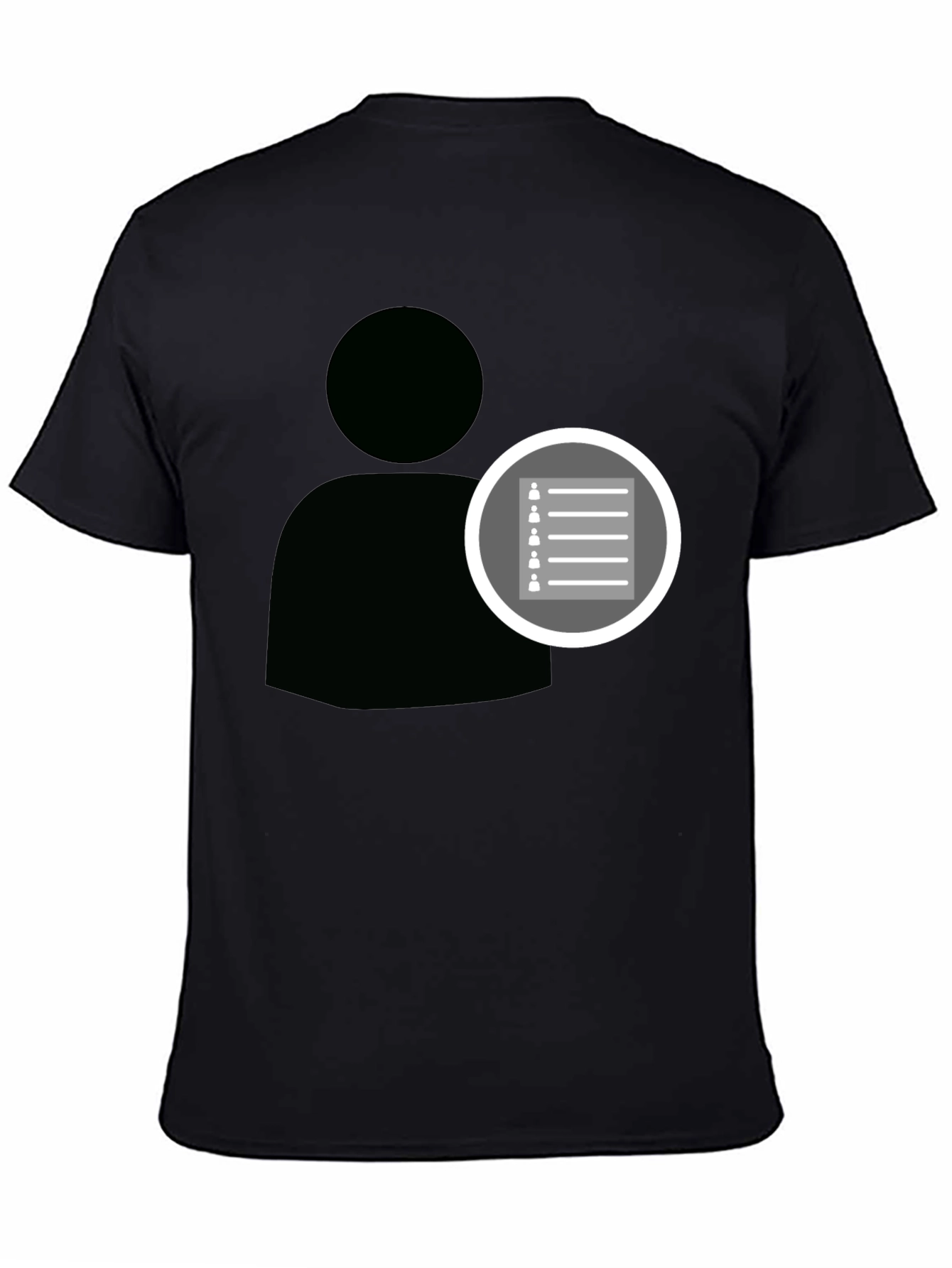List of People Black T-Shirt
