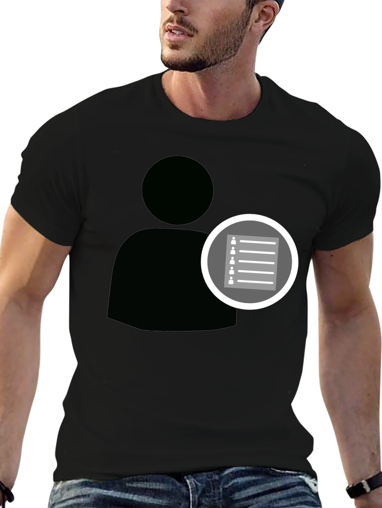 List of People Black T-Shirt