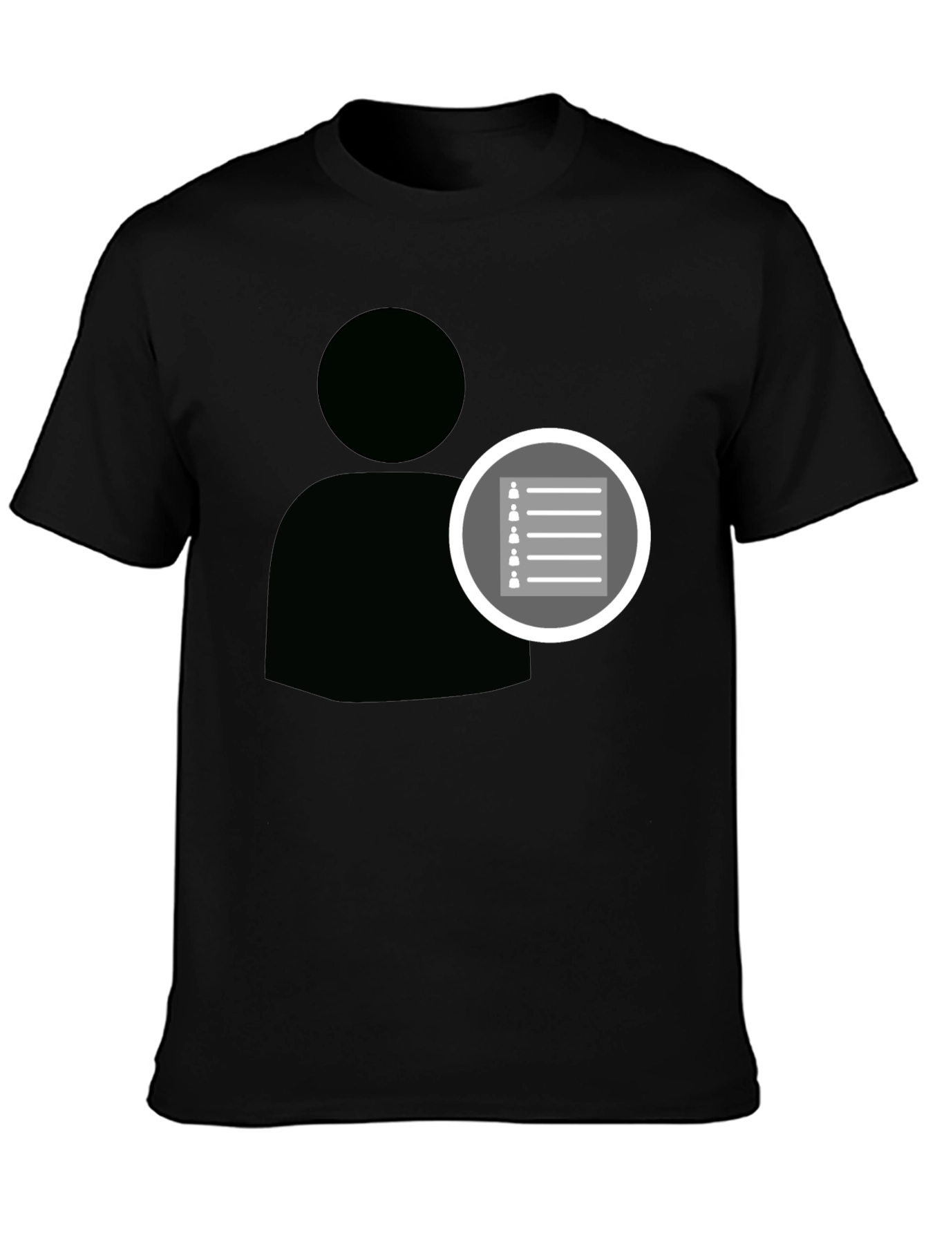 List of People Black T-Shirt