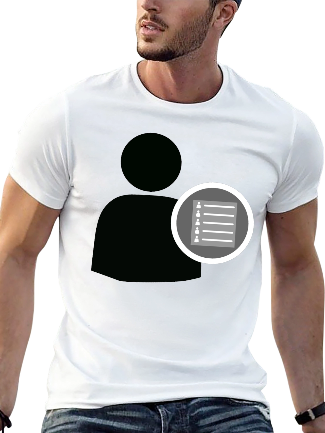 List of People Black T-Shirt