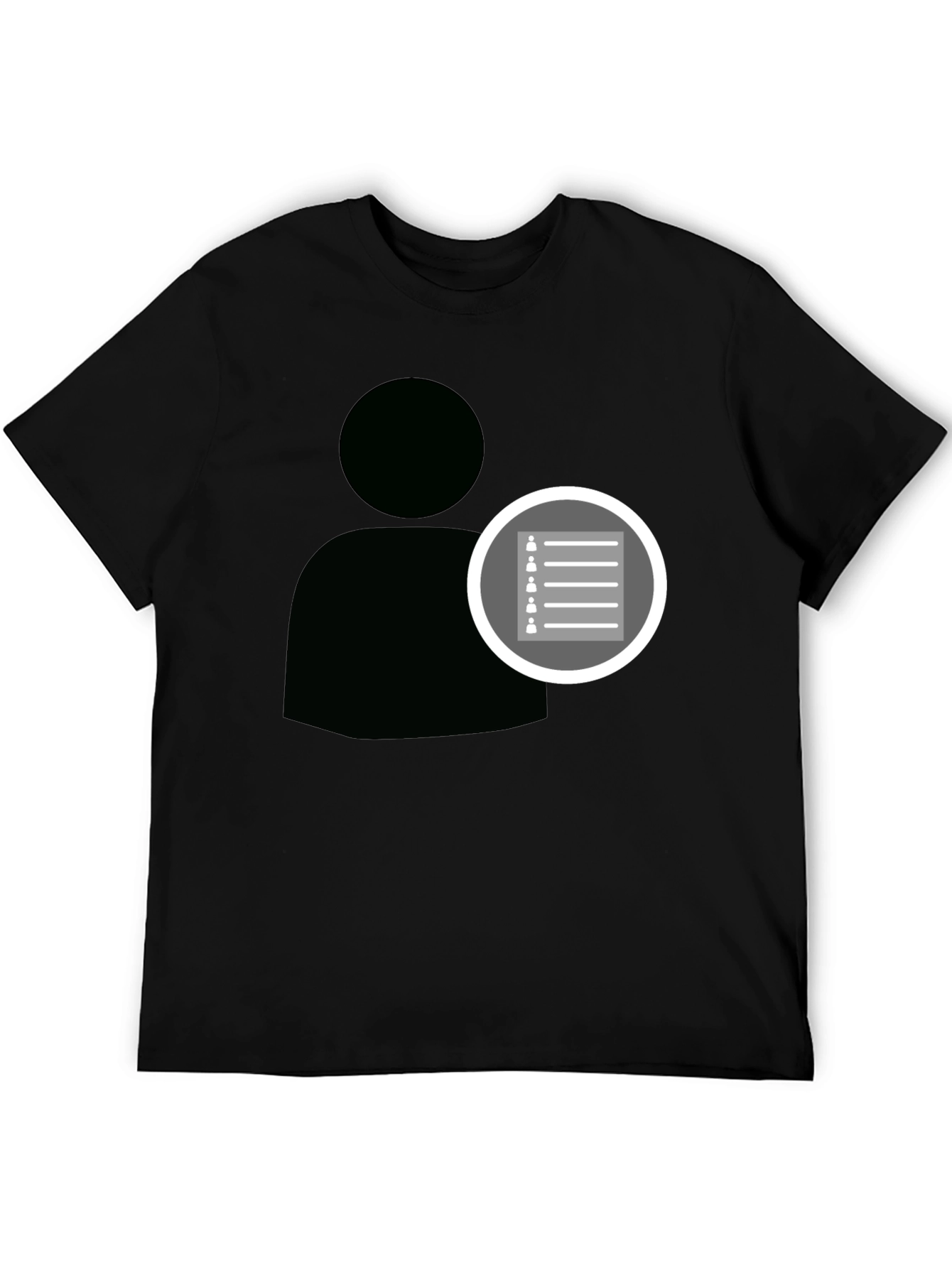 List of People Black T-Shirt