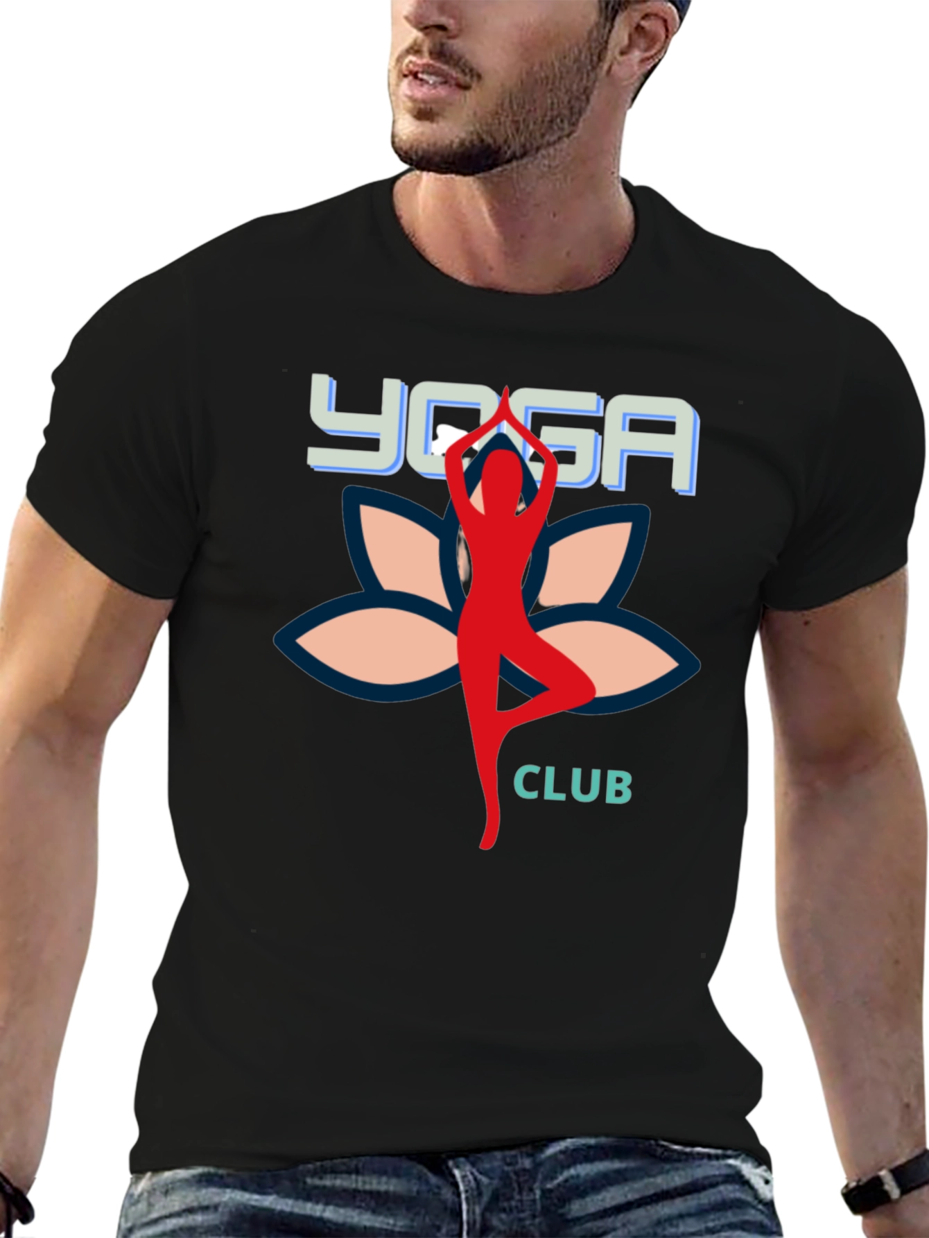 Yoga Club Black T-Shirt for Men