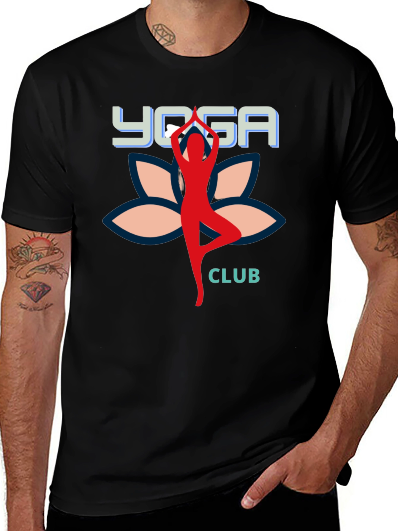 Yoga Club Black T-Shirt for Men