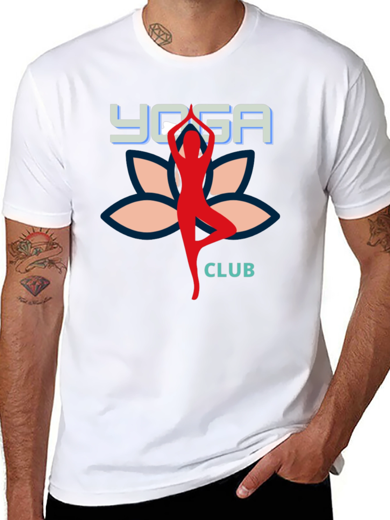 Yoga Club Black T-Shirt for Men