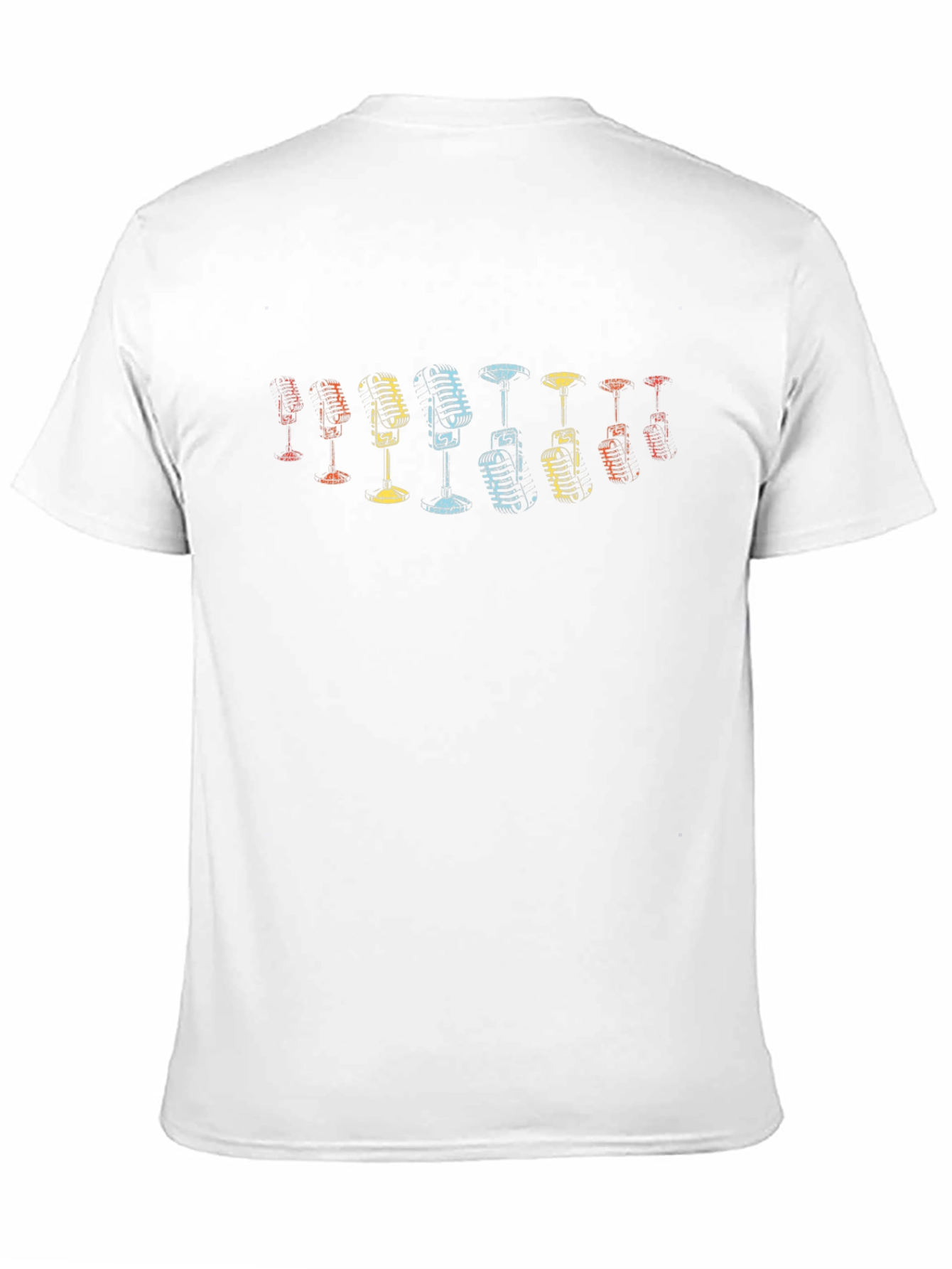 Retro Microphone Graphic Black T-Shirt