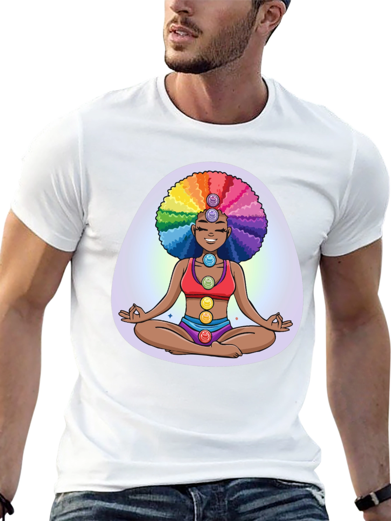 Chakra Girl Graphic Tee - Meditate in Style