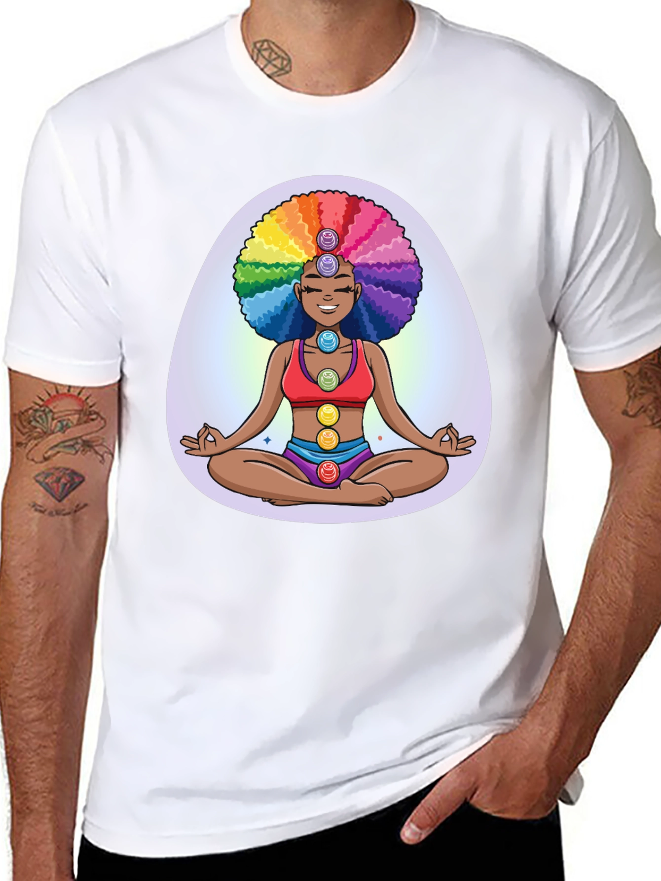 Chakra Girl Graphic Tee - Meditate in Style