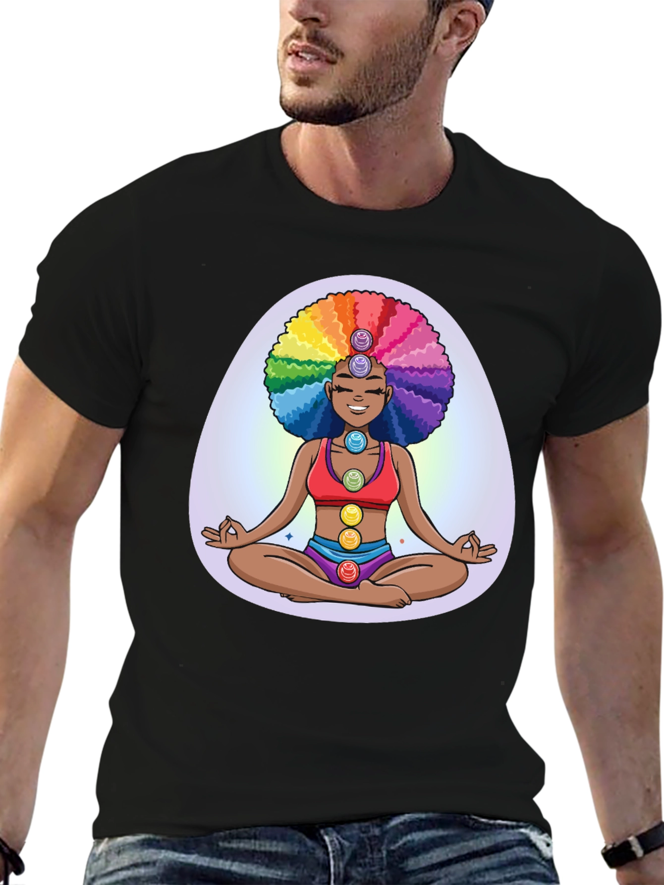 Chakra Girl Graphic Tee - Meditate in Style