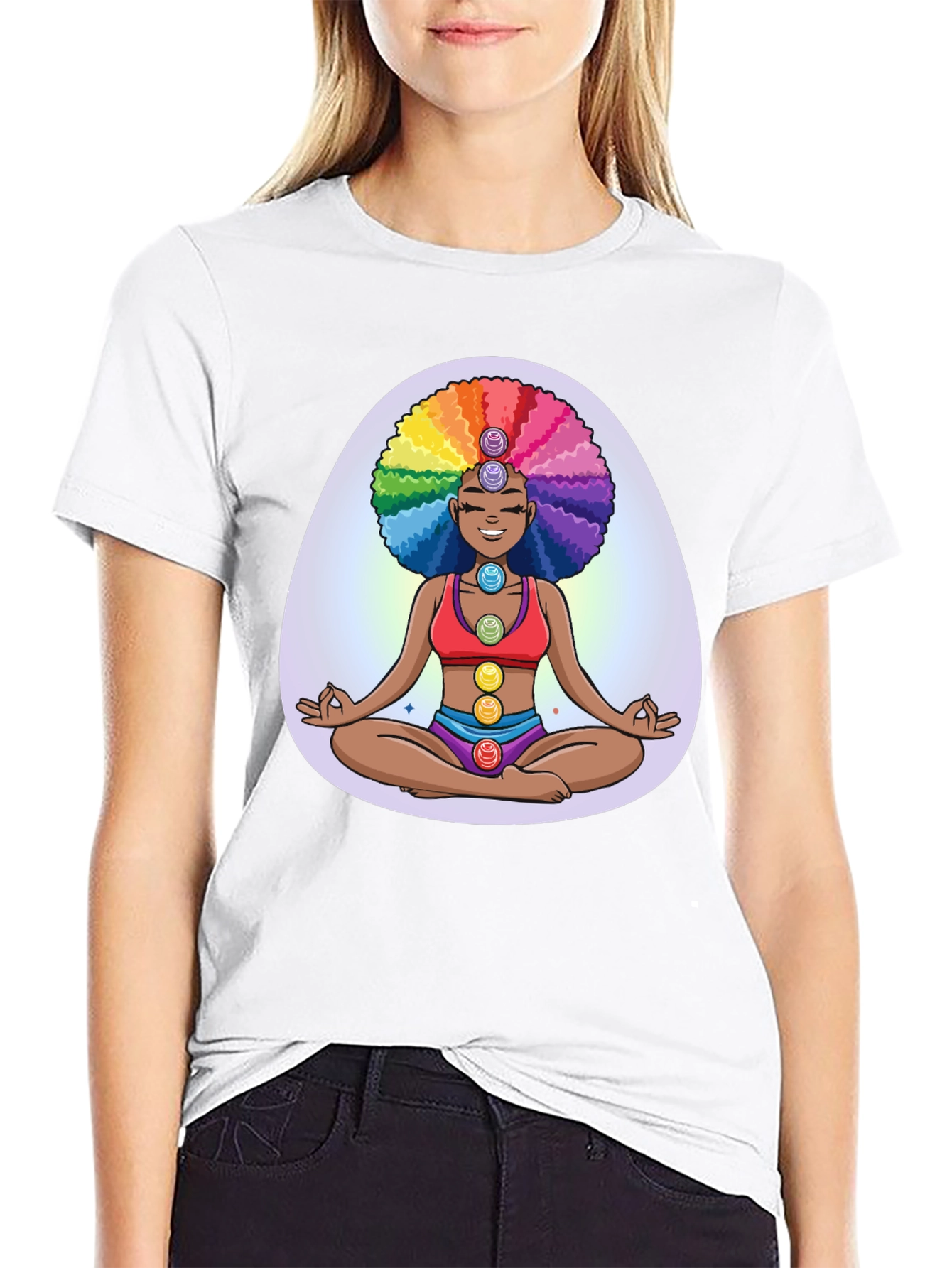 Chakra Girl Graphic Tee - Meditate in Style