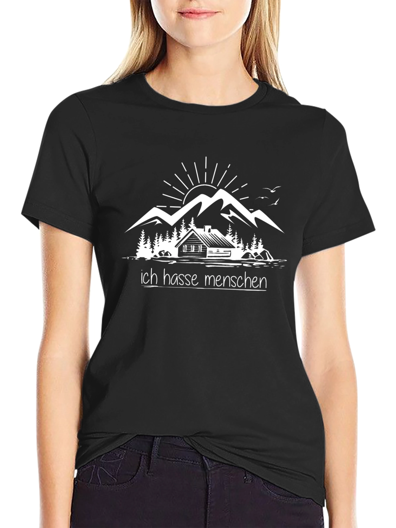Ich Hasse Menschen T-Shirt - Mountain Cabin Design