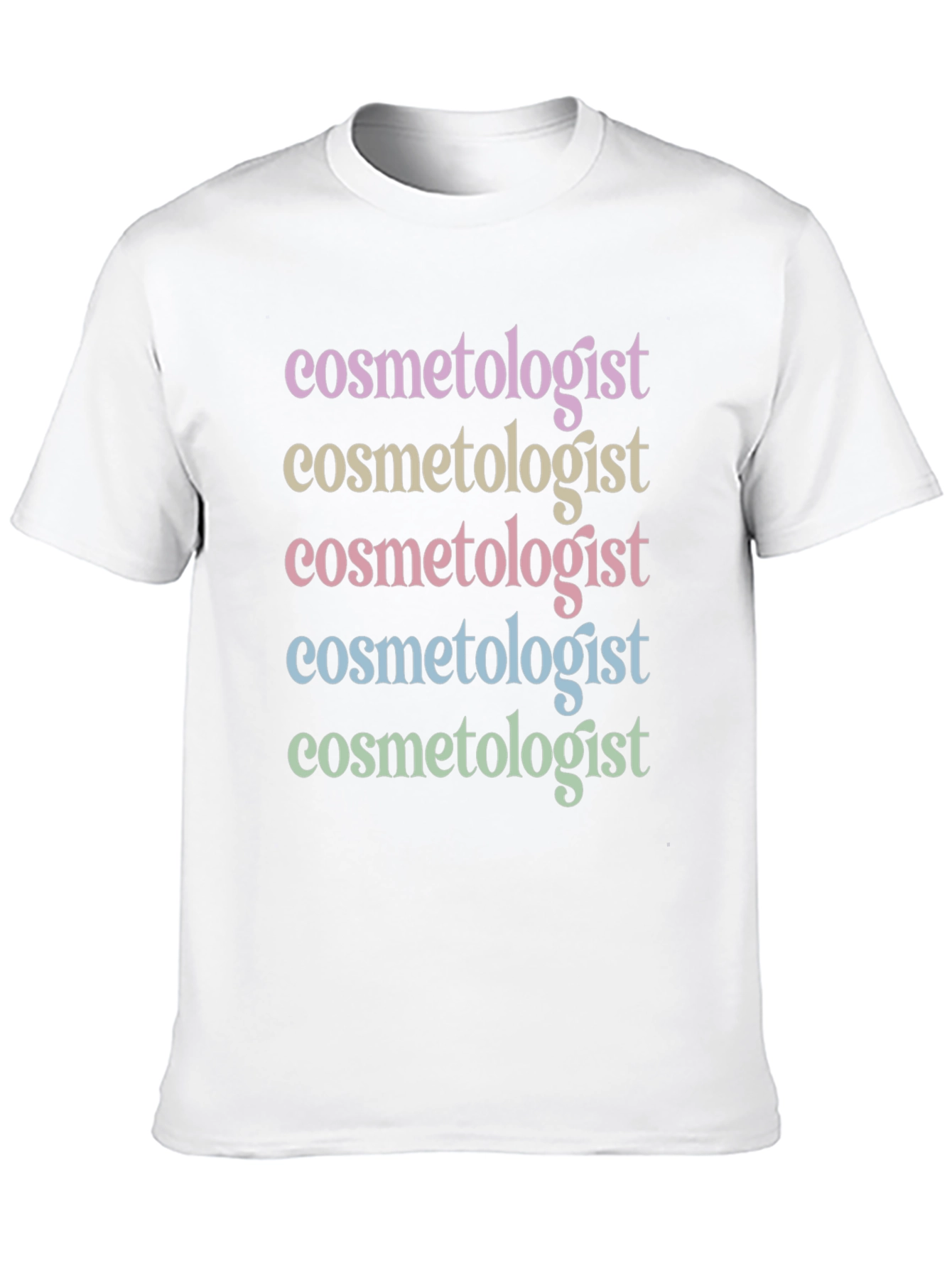 Cosmetologist Stacked Text T-Shirt