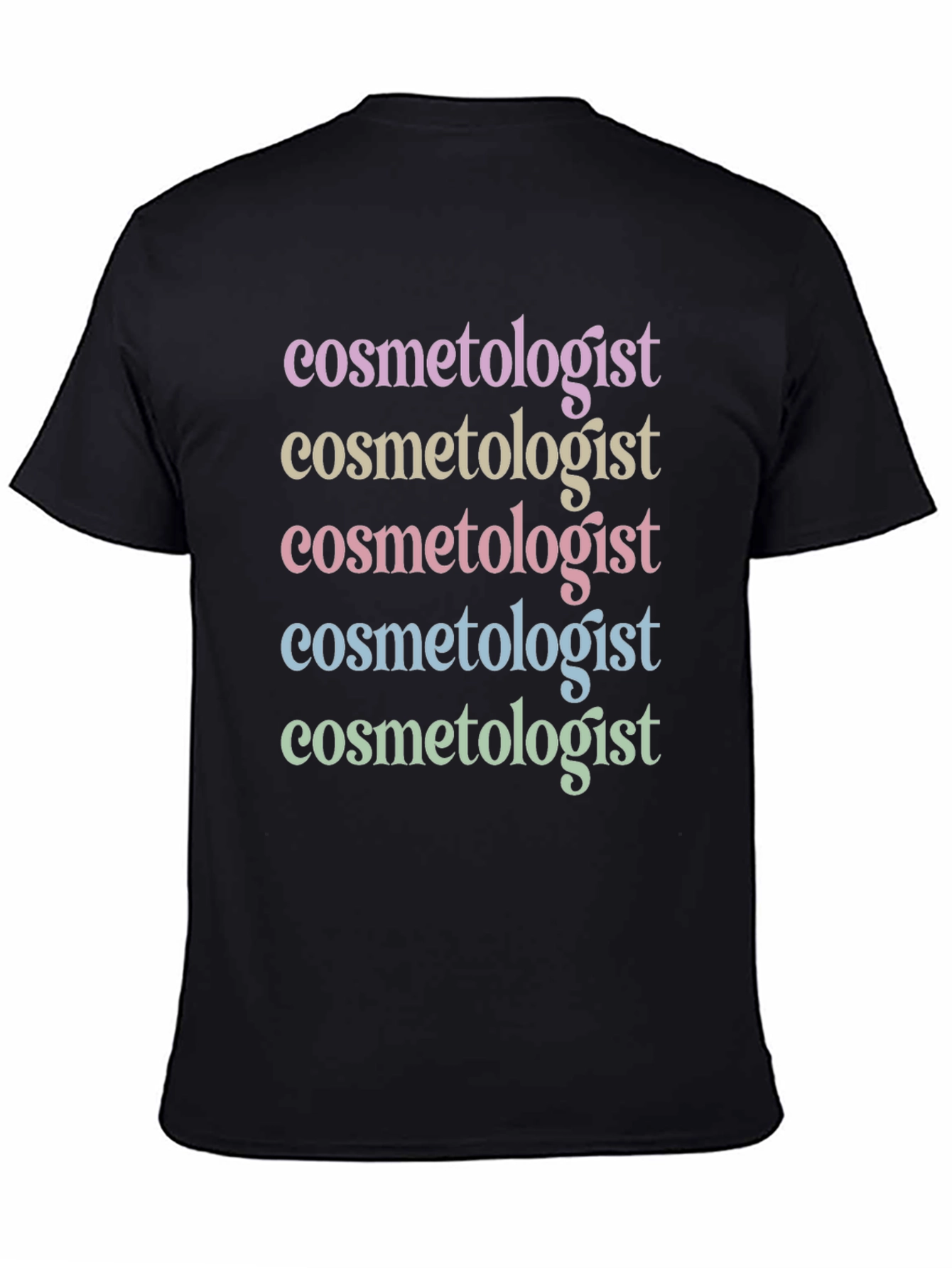 Cosmetologist Stacked Text T-Shirt