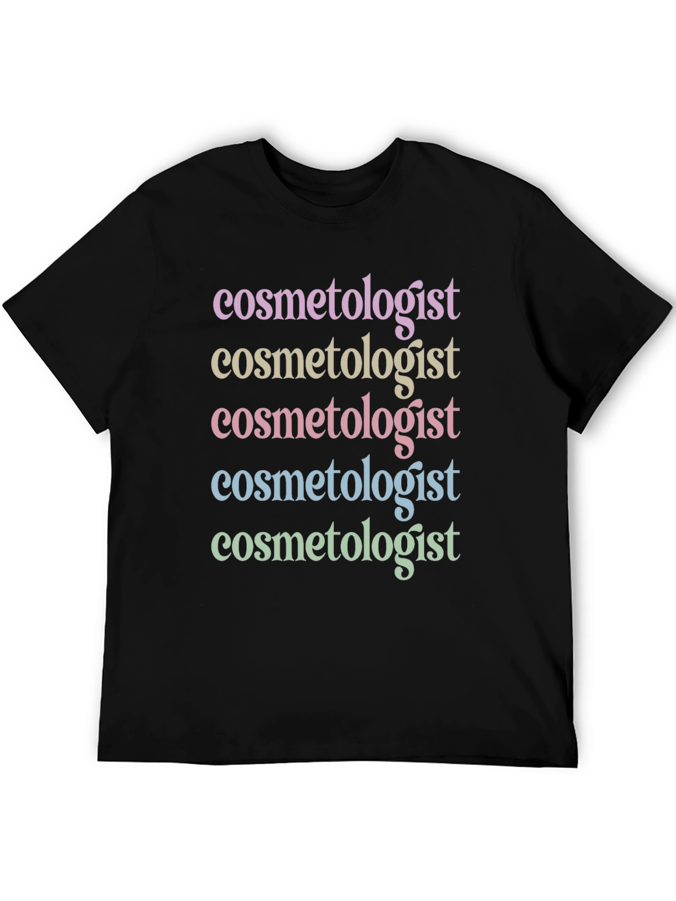 Cosmetologist Stacked Text T-Shirt