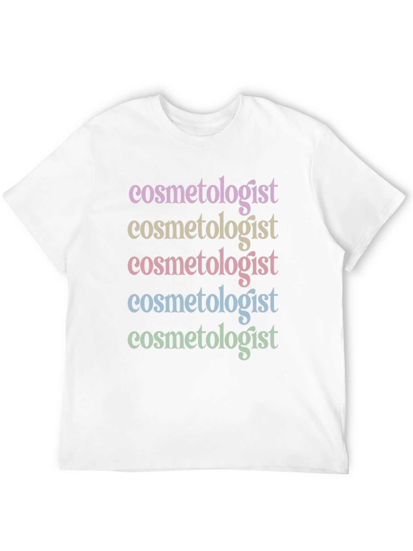 Cosmetologist Stacked Text T-Shirt