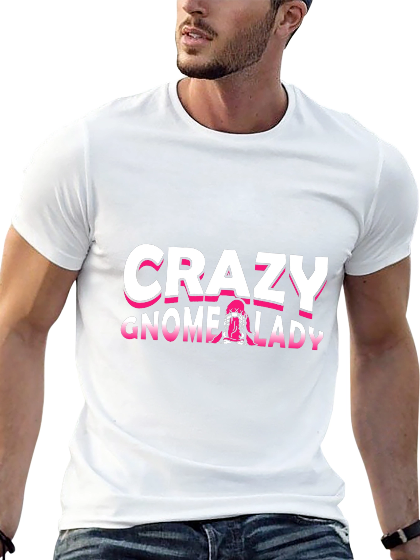 Crazy Gnome Lady T-Shirt