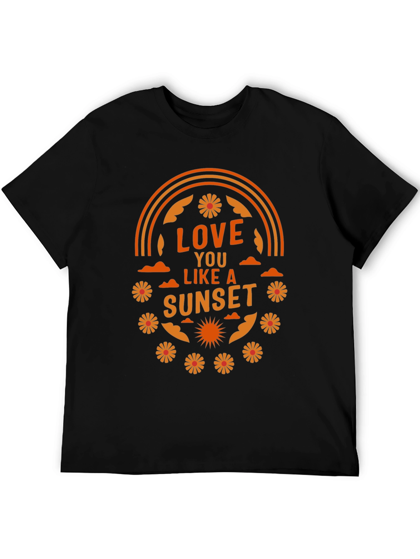 Love You Like a Sunset Graphic T-Shirt - Black