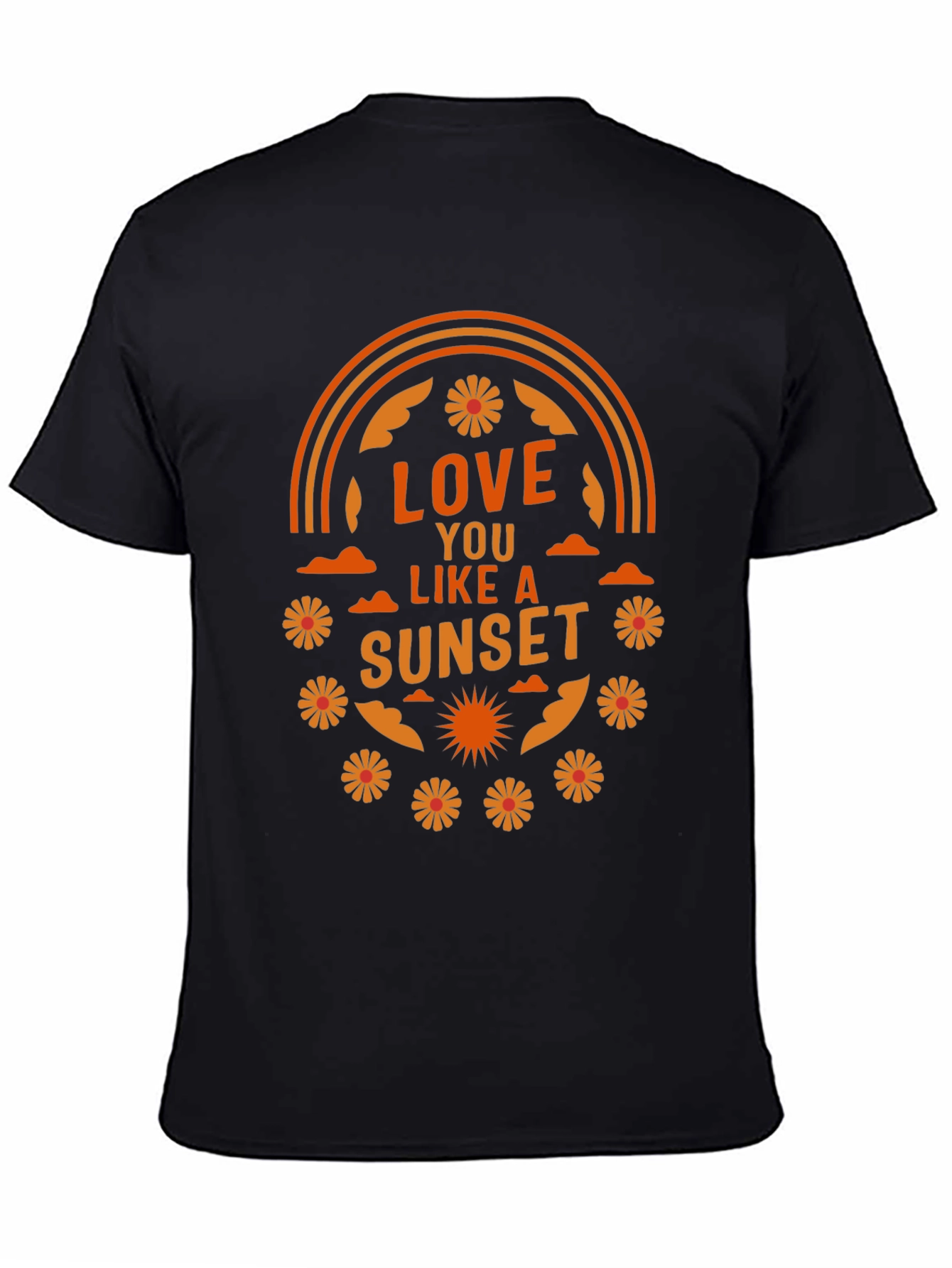 Love You Like a Sunset Graphic T-Shirt - Black