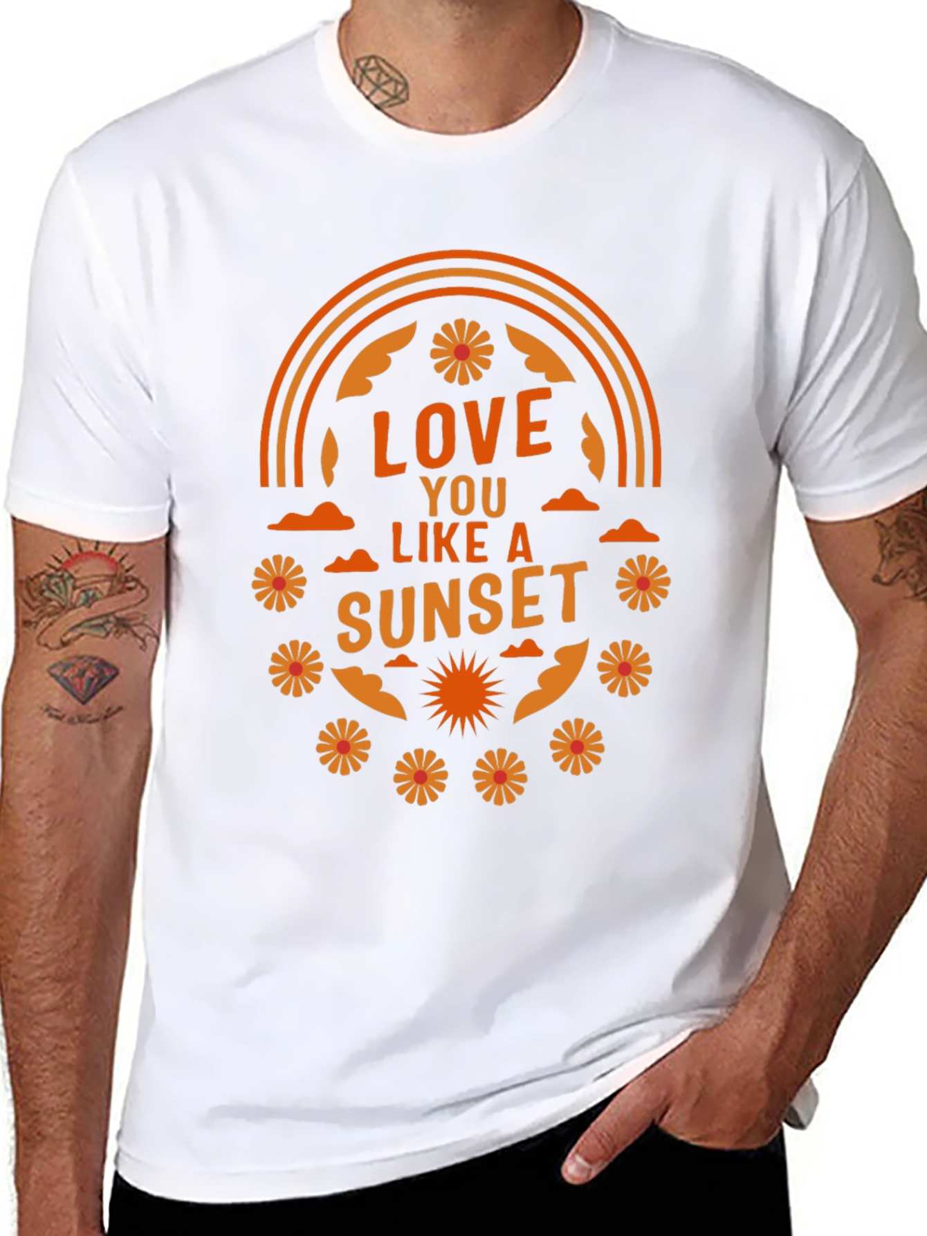 Love You Like a Sunset Graphic T-Shirt - Black