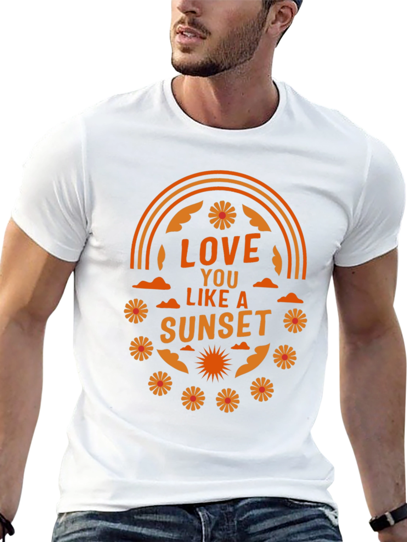 Love You Like a Sunset Graphic T-Shirt - Black