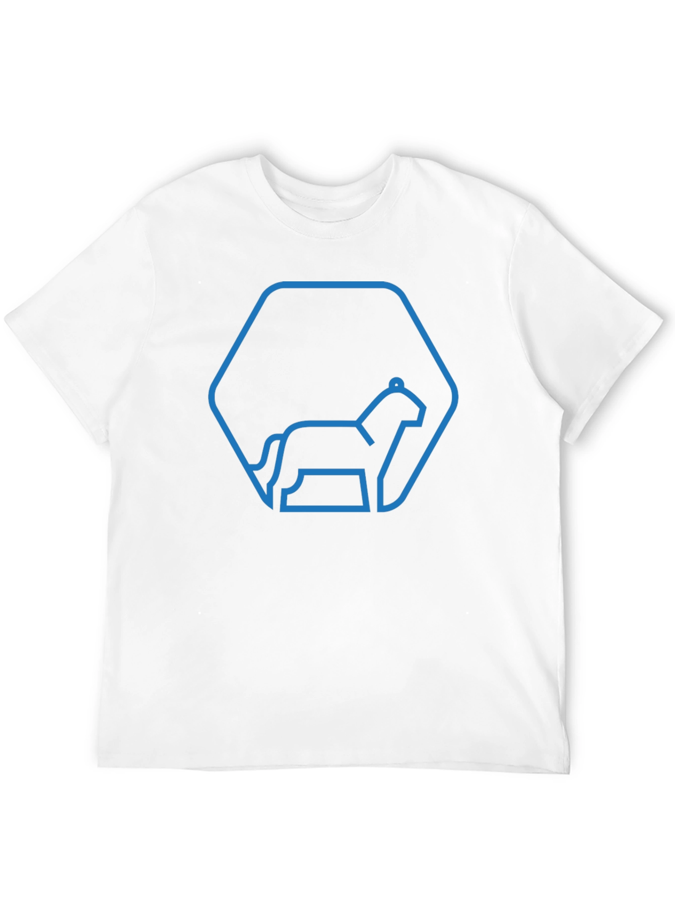 Geometric Horse Outline Black T-Shirt