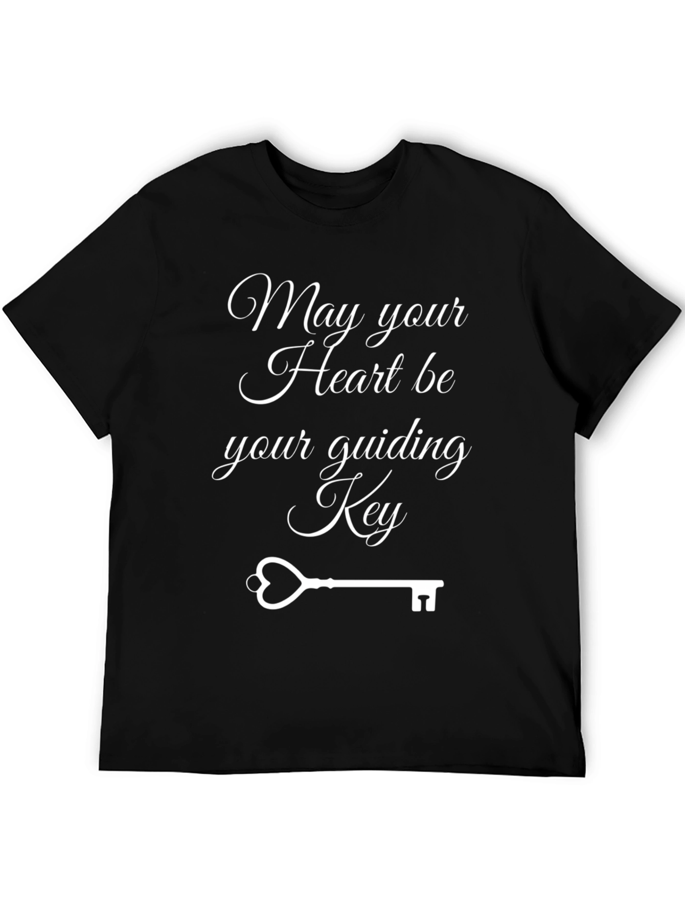 Heart Key Guiding T-Shirt - Stylish Graphic Tee