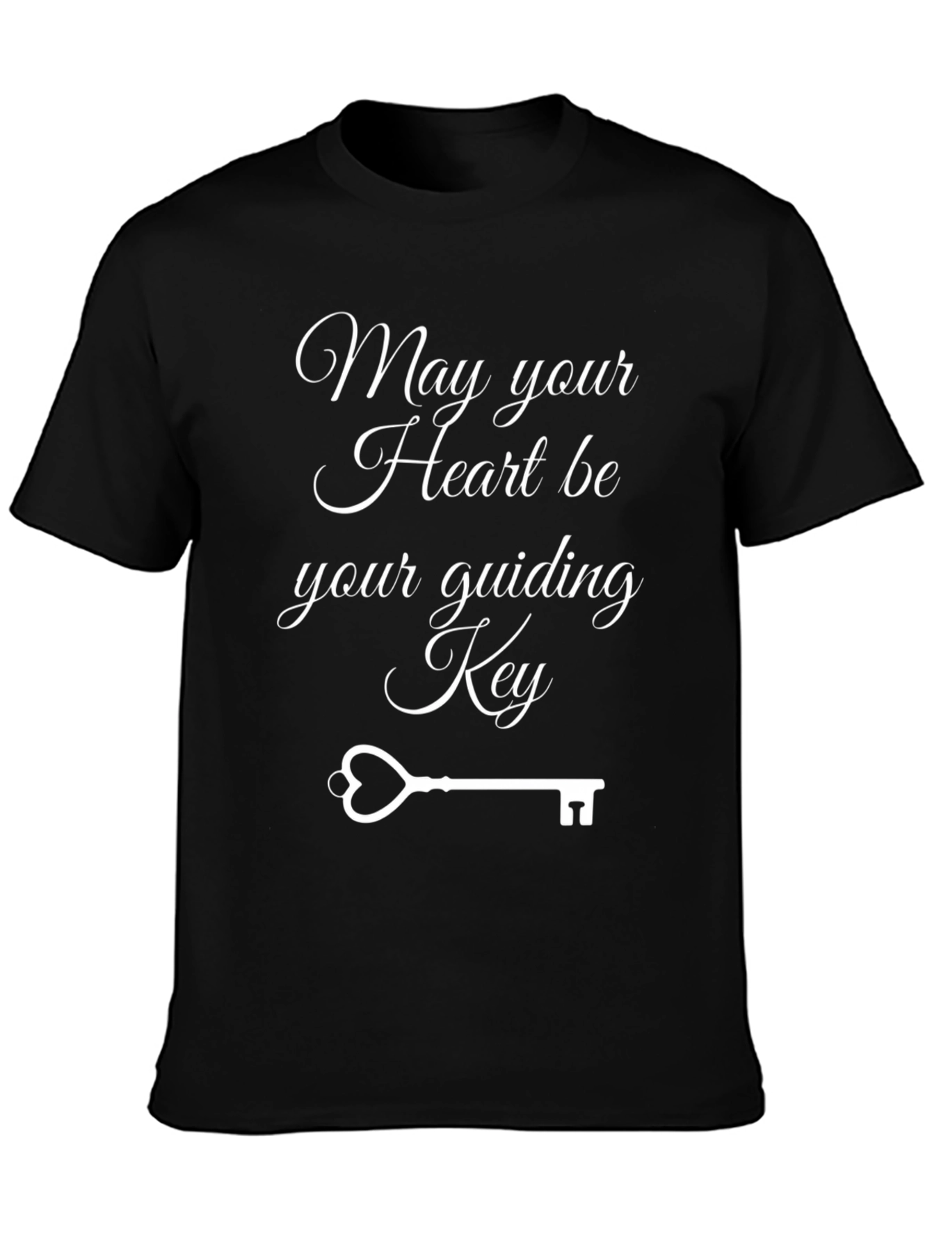 Heart Key Guiding T-Shirt - Stylish Graphic Tee