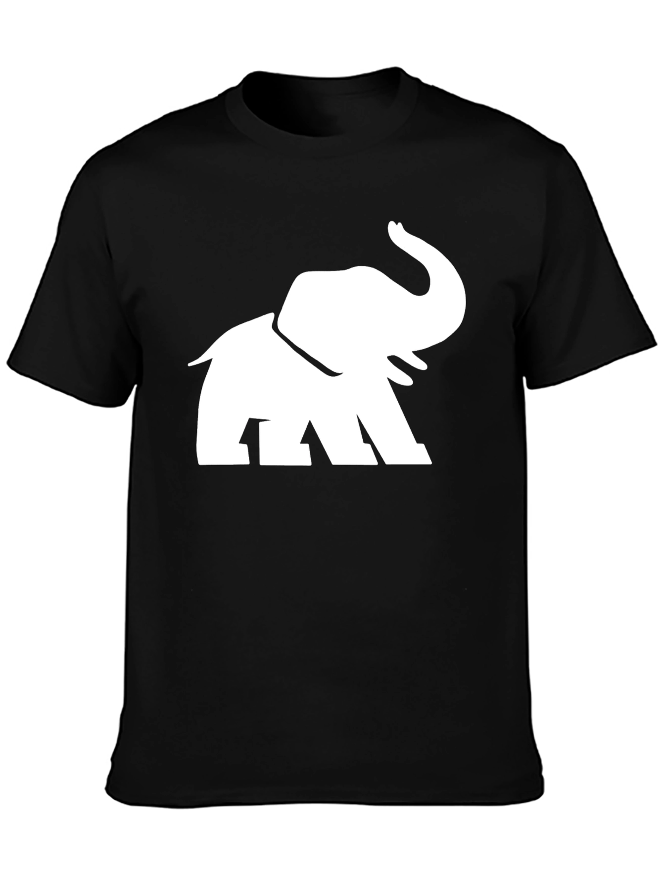 Elephant Graphic Tee - Stylish Black Cotton T-Shirt