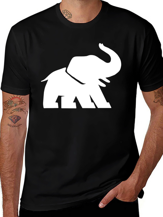 Elephant Graphic Tee - Stylish Black Cotton T-Shirt