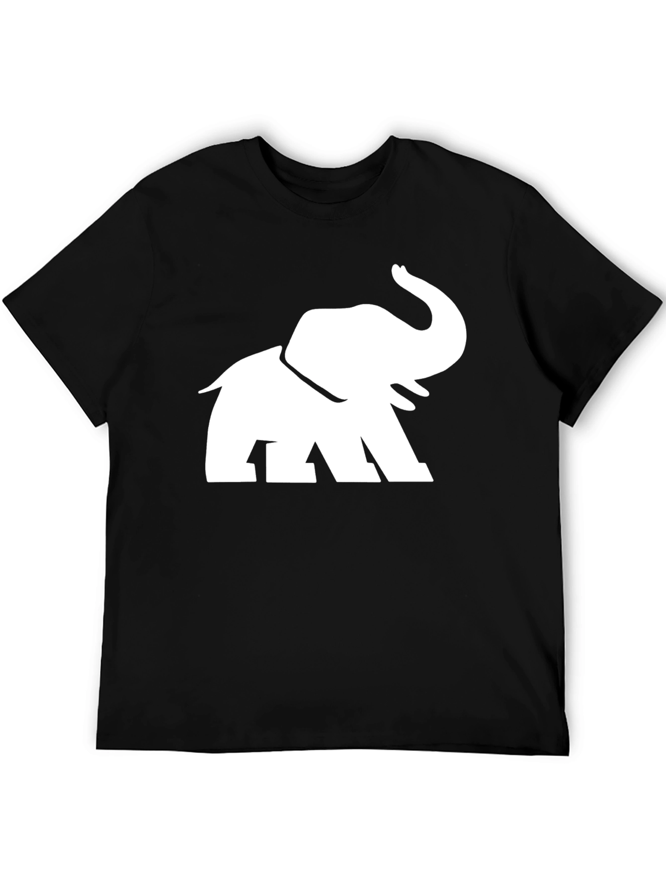 Elephant Graphic Tee - Stylish Black Cotton T-Shirt