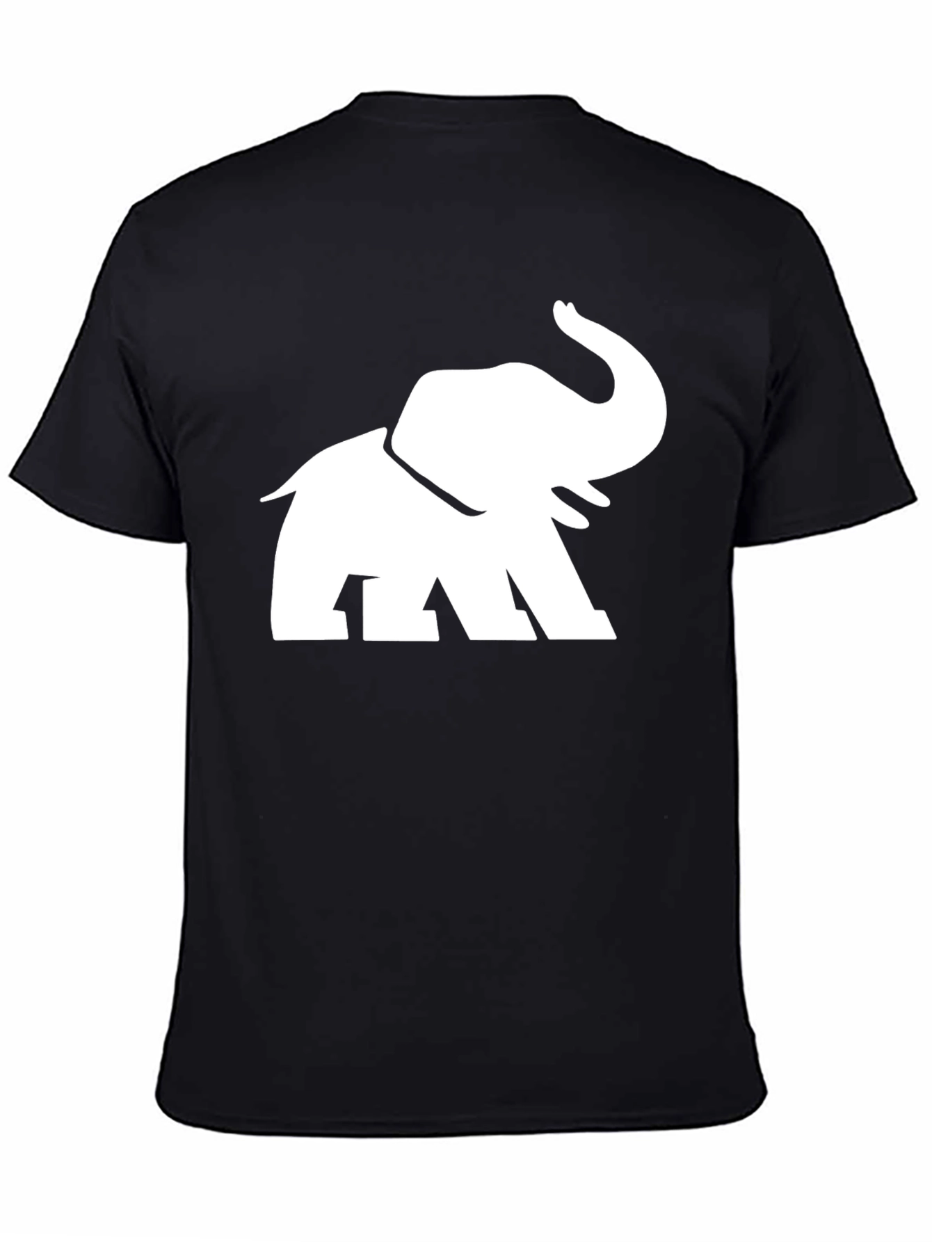 Elephant Graphic Tee - Stylish Black Cotton T-Shirt
