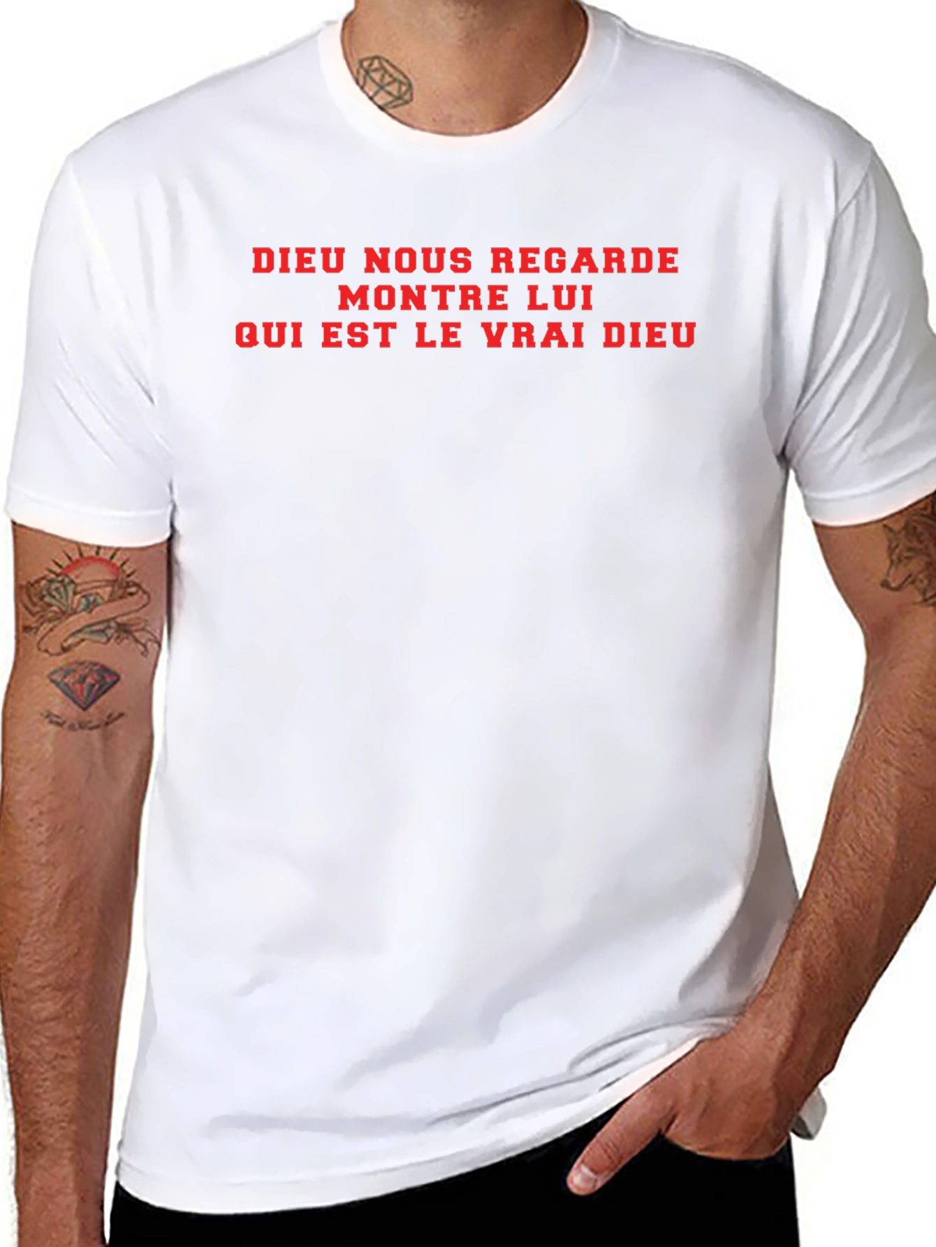 Dieu Nous Regarde Graphic T-Shirt