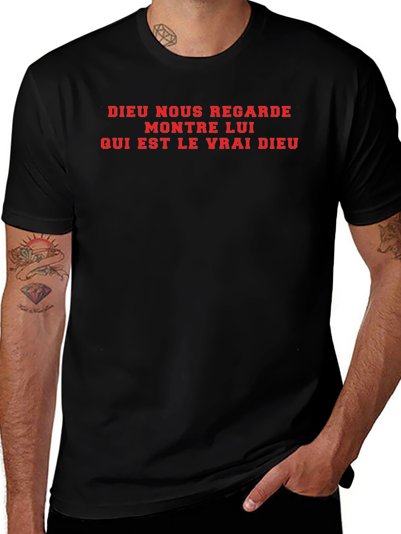 Dieu Nous Regarde Graphic T-Shirt