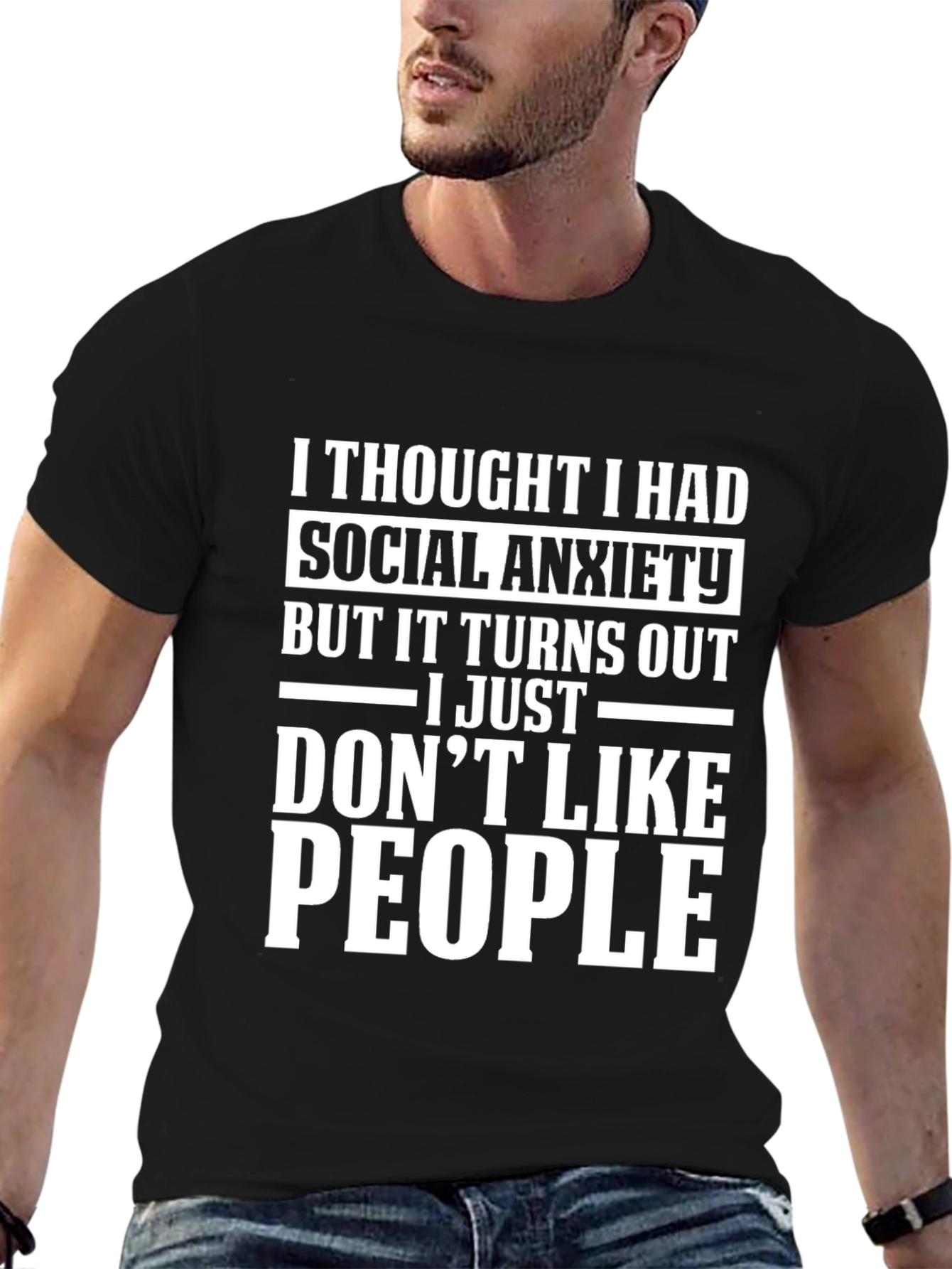 Social Anxiety Graphic T-Shirt - Introvert Humor Tee