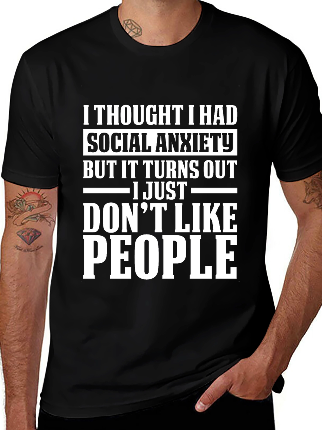 Social Anxiety Graphic T-Shirt - Introvert Humor Tee
