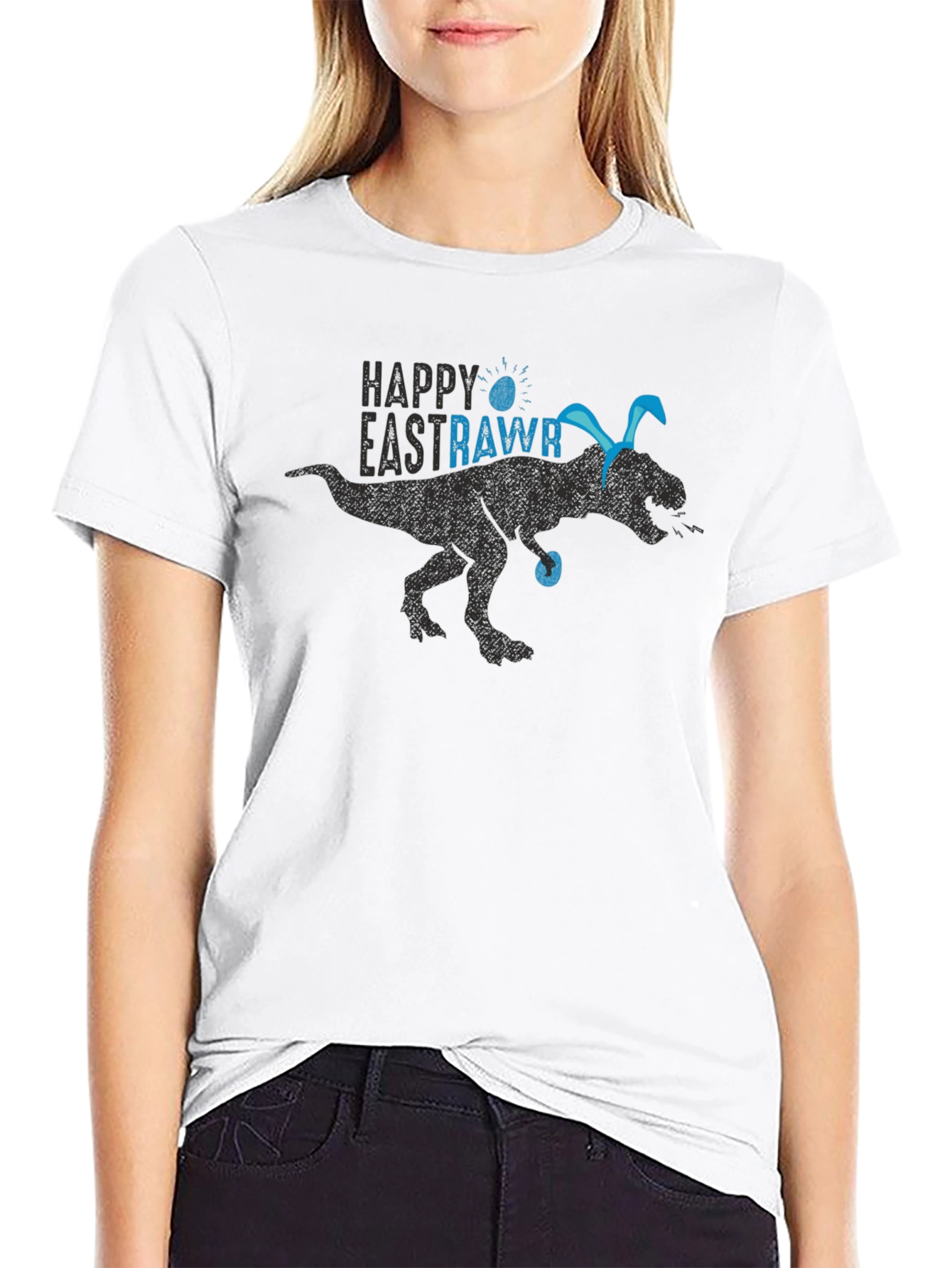 Happy EASTRAWWR Dinosaur Easter T-Shirt