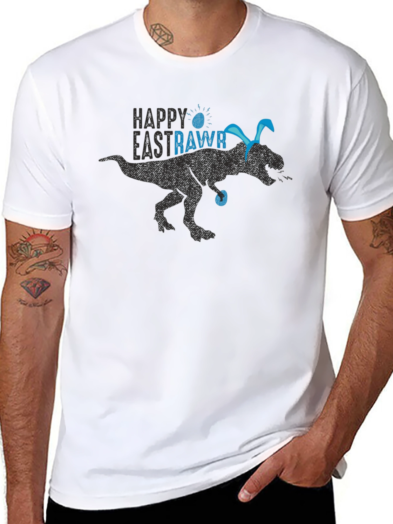 Happy EASTRAWWR Dinosaur Easter T-Shirt