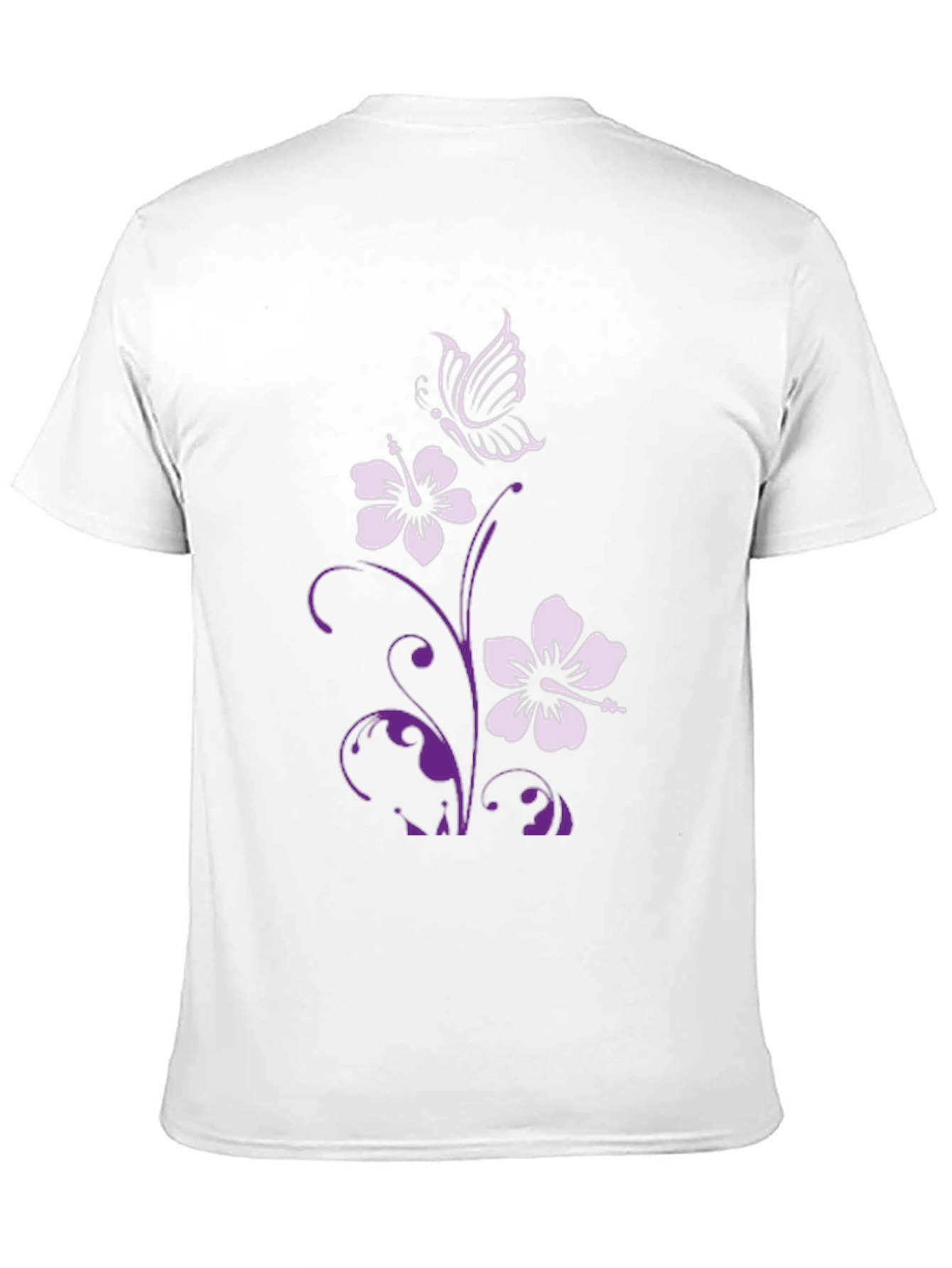 Floral Butterfly Graphic Tee - Stylish Black T-Shirt