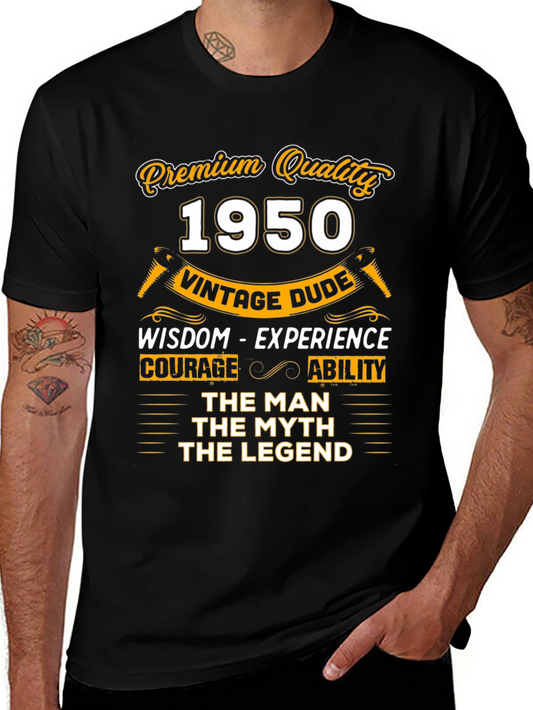 Premium Quality 1950 Vintage Dude Graphic Tee
