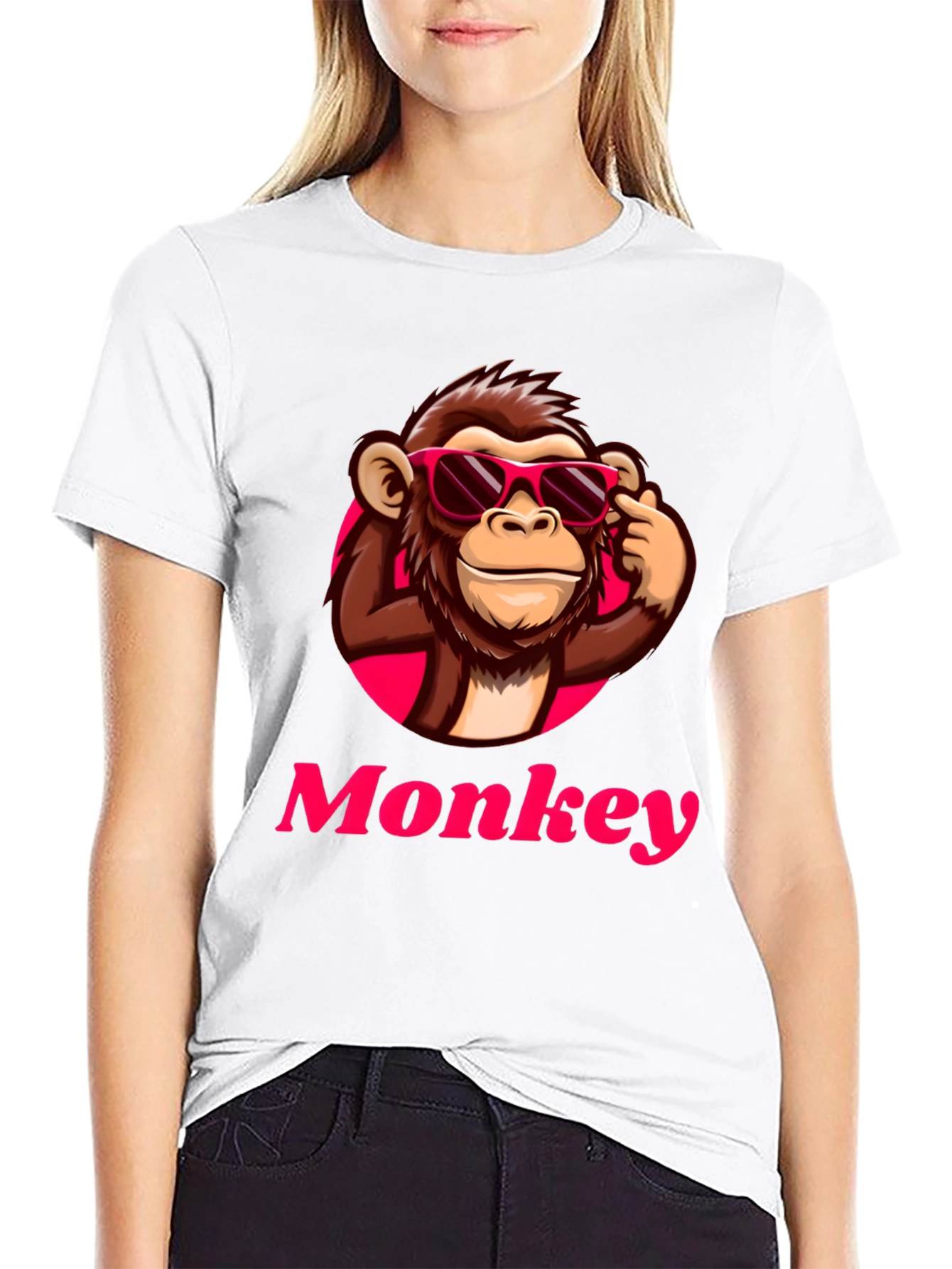 Cool Monkey Graphic T-Shirt - Black