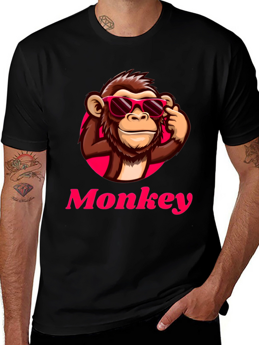 Cool Monkey Graphic T-Shirt - Black