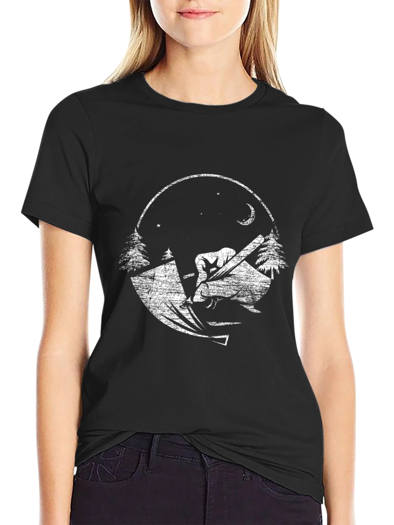 Night Woodworker Graphic T-Shirt