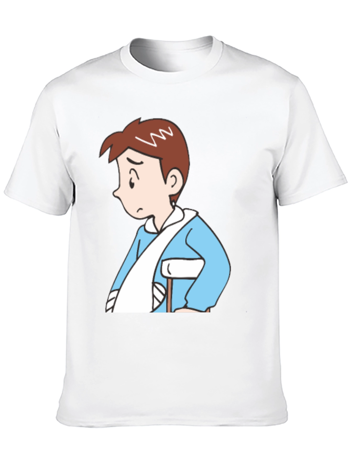 Cartoon Man Black T-Shirt - Unique Design