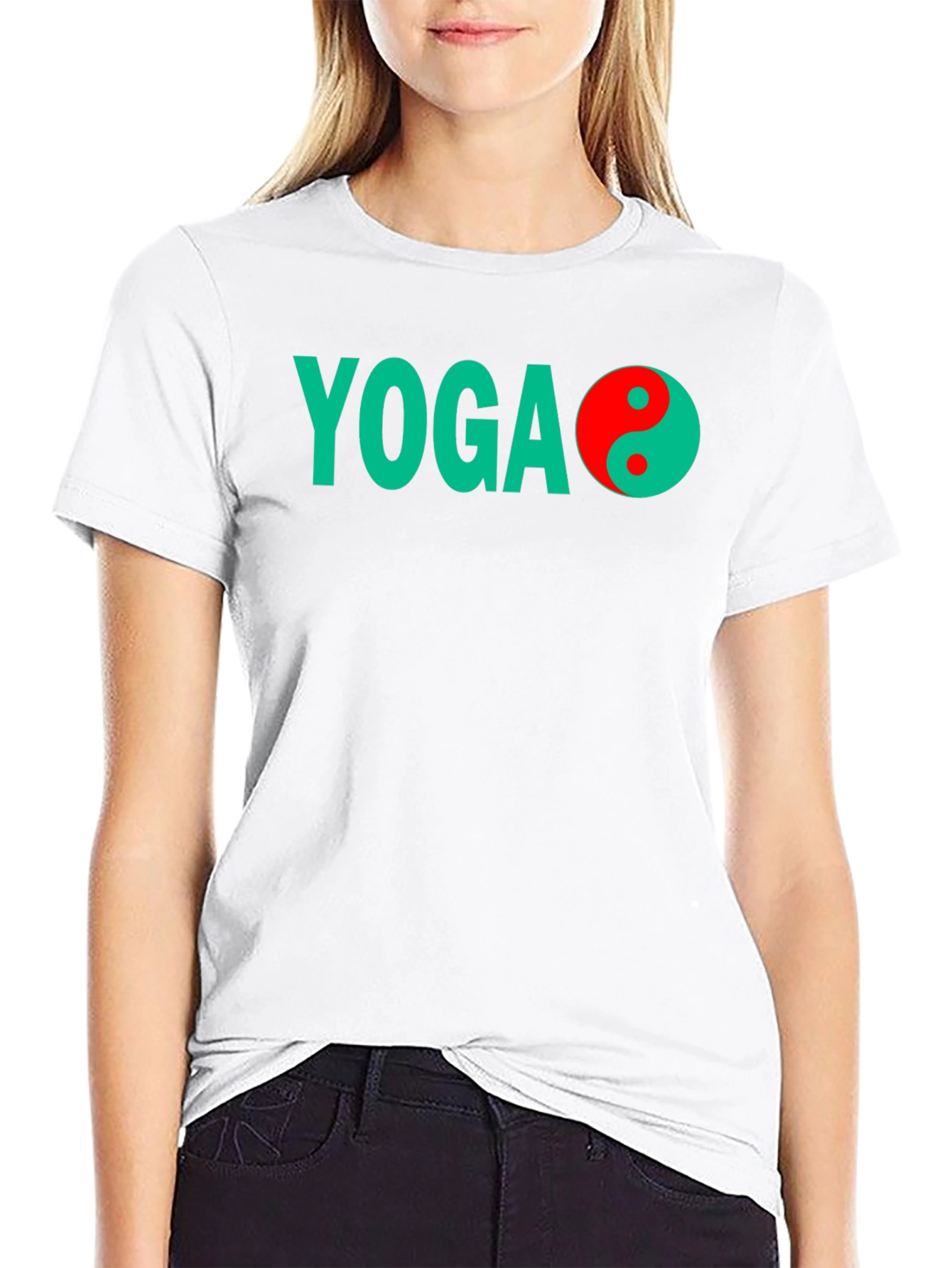 Yoga Yin Yang Graphic Tee - Unisex Black T-Shirt