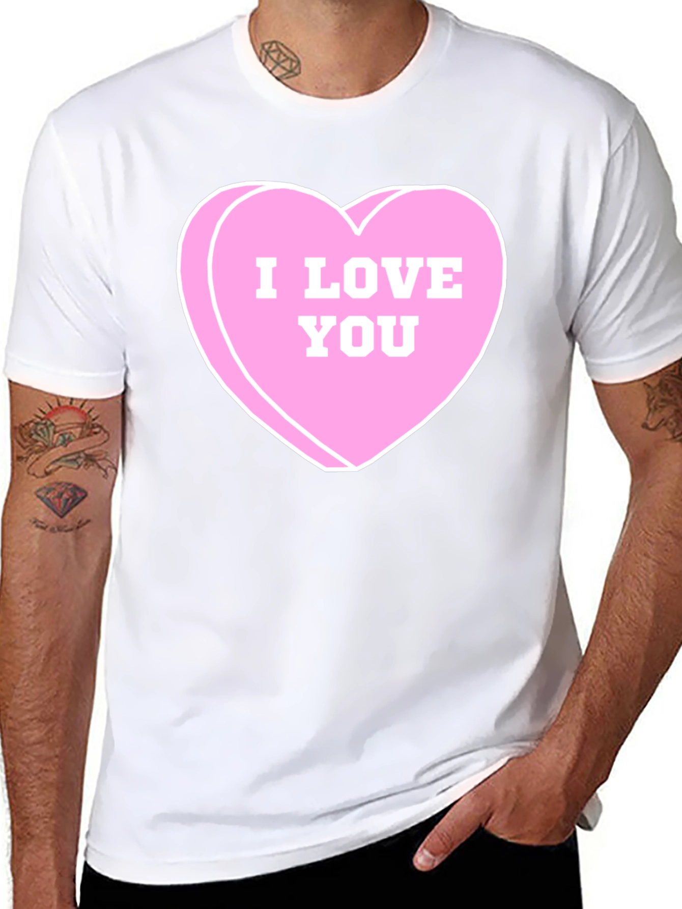 I Love You Candy Heart Graphic Tee